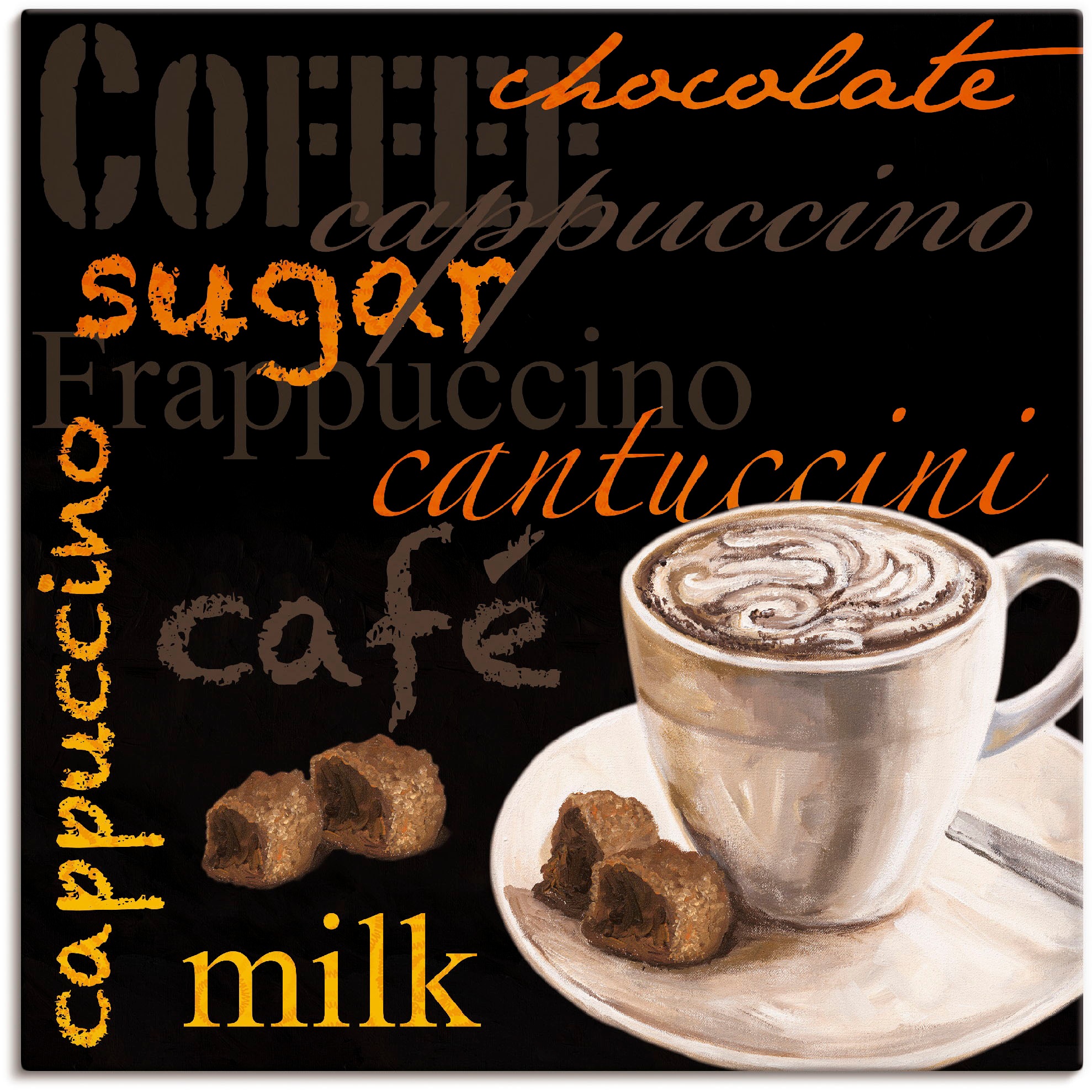 Image of Artland Wandbild »Kaffee«, Kaffee Bilder, (1 St.), in vielen Grössen & Produktarten - Alubild / Outdoorbild für den Aussenbereich, Leinwandbild, Poster, Wandaufkleber / Wandtattoo auch für Badezimmer geeignet bei Ackermann Versand Schweiz