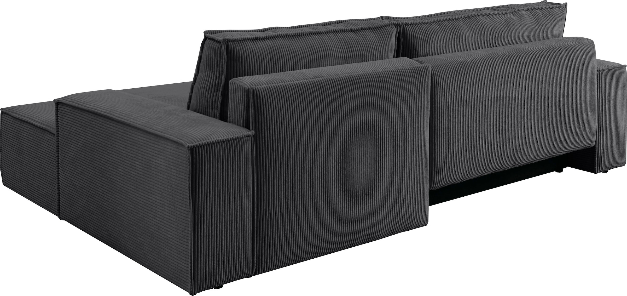Home affaire Ecksofa »SHERWOOD L-Form, 267 cm - OTTO. Verlässliche Qualität.« Schlaffunktion mit Bettkasten (210x136 cm), Cord, Vintage, Samtvelours