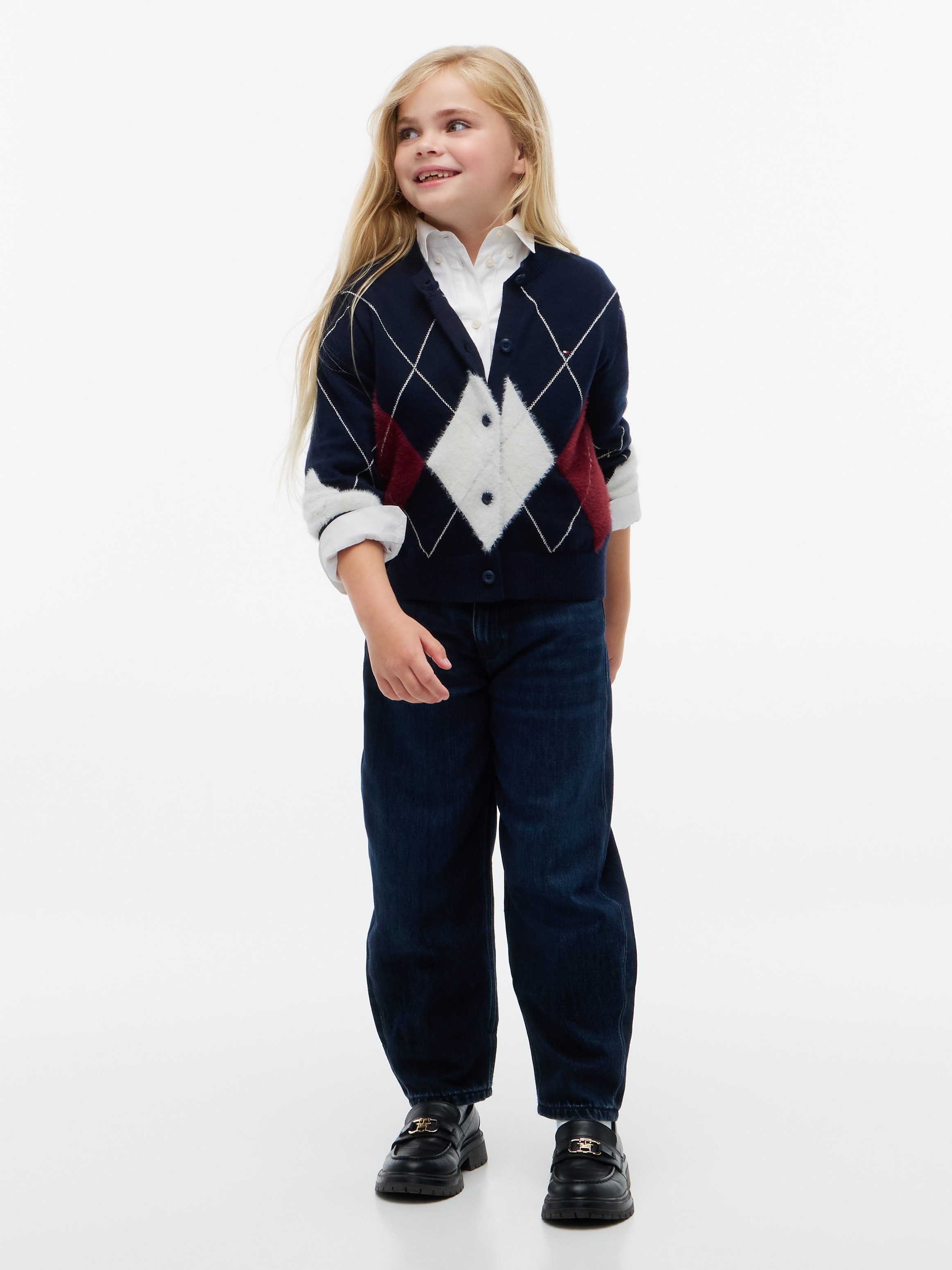 Tommy Hilfiger Veste en tricot avec laine, coupe régulière, enfants jusqu'à 16 ans