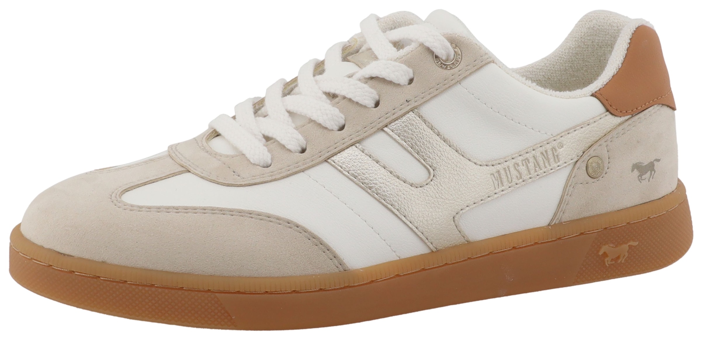 Image of Mustang Shoes Sneaker "Ornella" Freizeitschuh, Halbschuh, Schnürschuh mit modischen Kontrastbesätzen