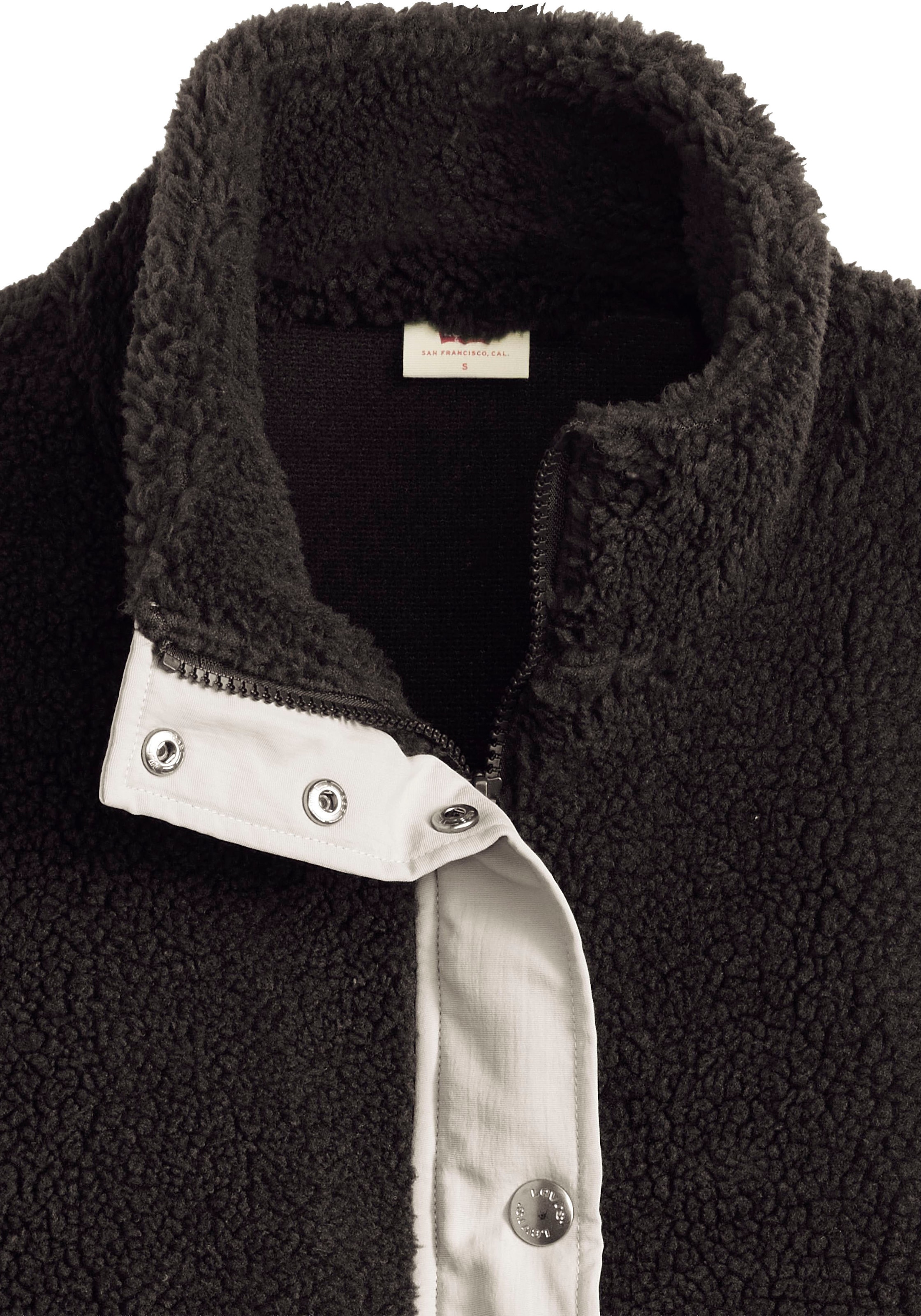 Levi's® Veste en peluche »LSE_VALLEY SHERPA JACKET« avec détails contrastants et cordon de serrage, chaud, veste de mi-saison