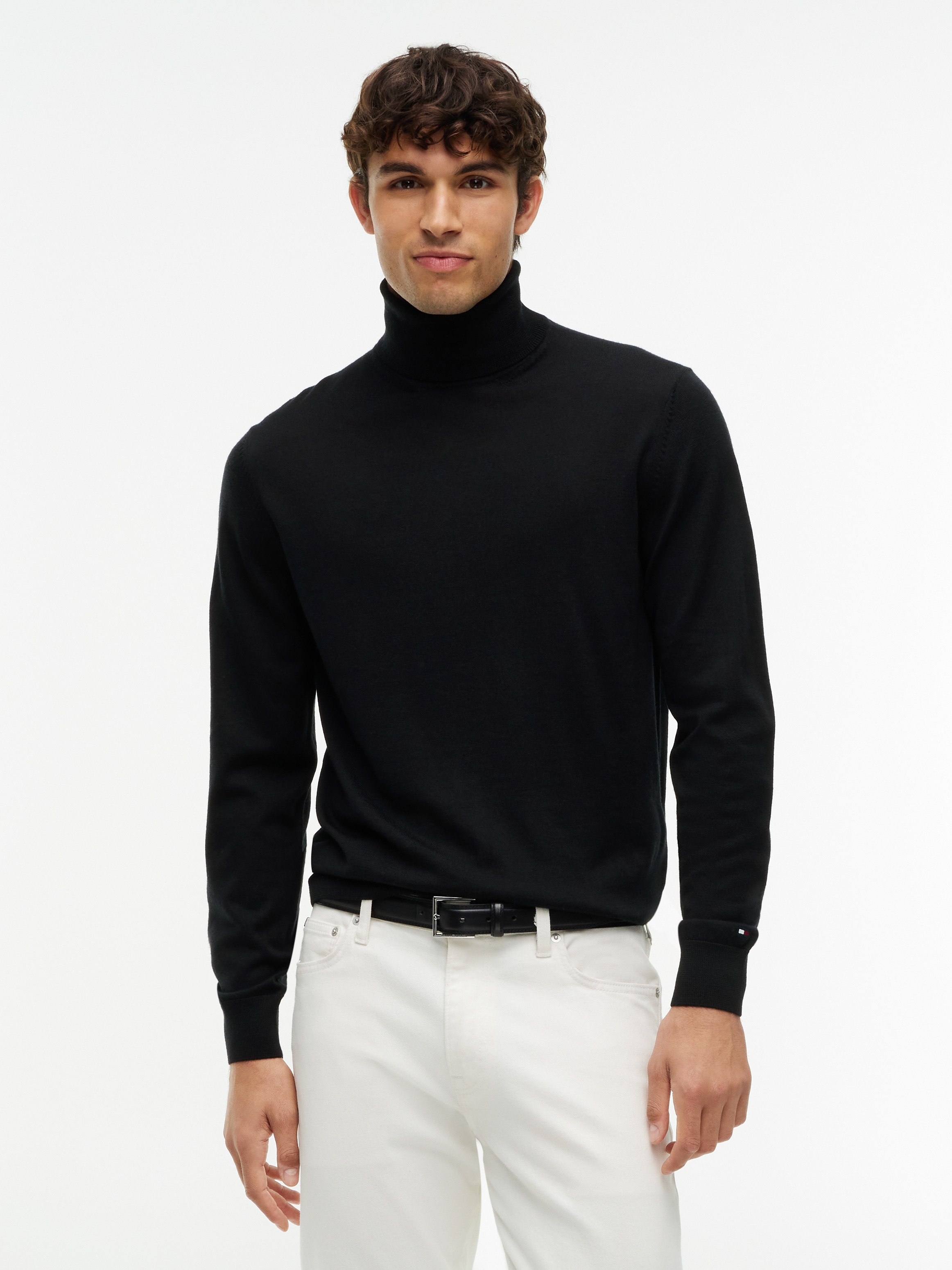 Image of Tommy Hilfiger Rollkragenpullover "NY MERINO ROLL NECK" aus reiner Wolle