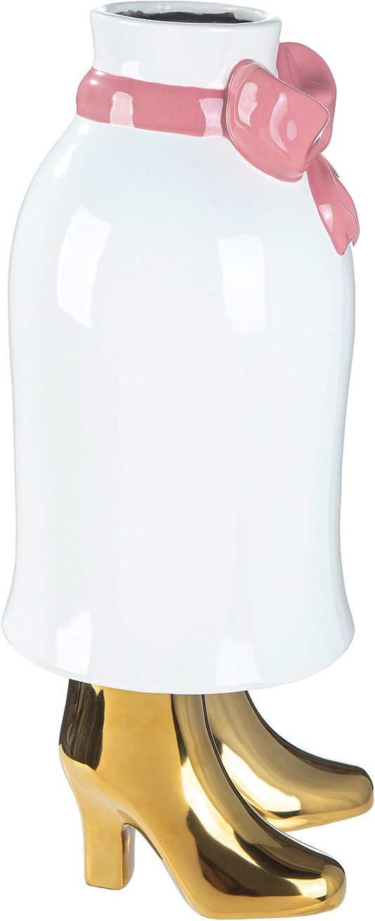 GILDE Tischvase »Vase Frau Mrs. weiss H. 36 cm« Vase, Mrs., Gesichtsvase, verspielt, feminin, Geschenkidee
