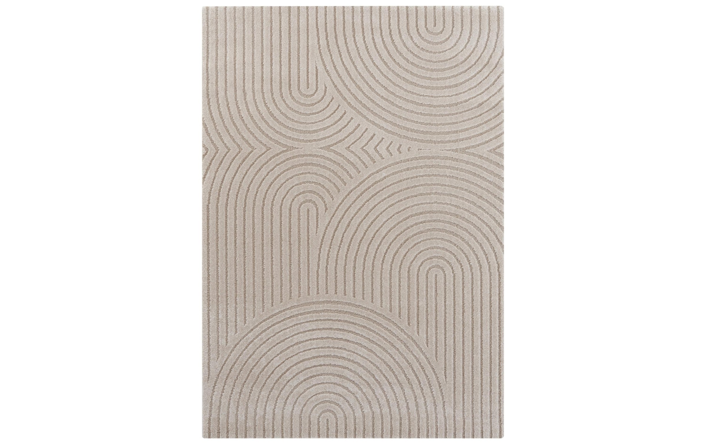 ELLE DECORATION Teppich »Panglao« rechteckig 14 mm Höhe Boho Design, Kurzflor, 3D Optik, Skandinavisch, Wohnzimmer