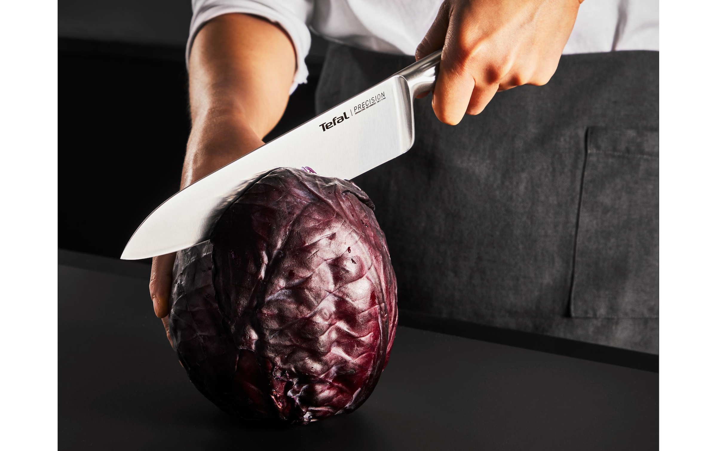 Tefal Messer-Set »Precision für perfekte Schnitte bei jeder Zutat« hohe Schnittpräzision, langlebig, ergonomischer Griff, Wellenmuster