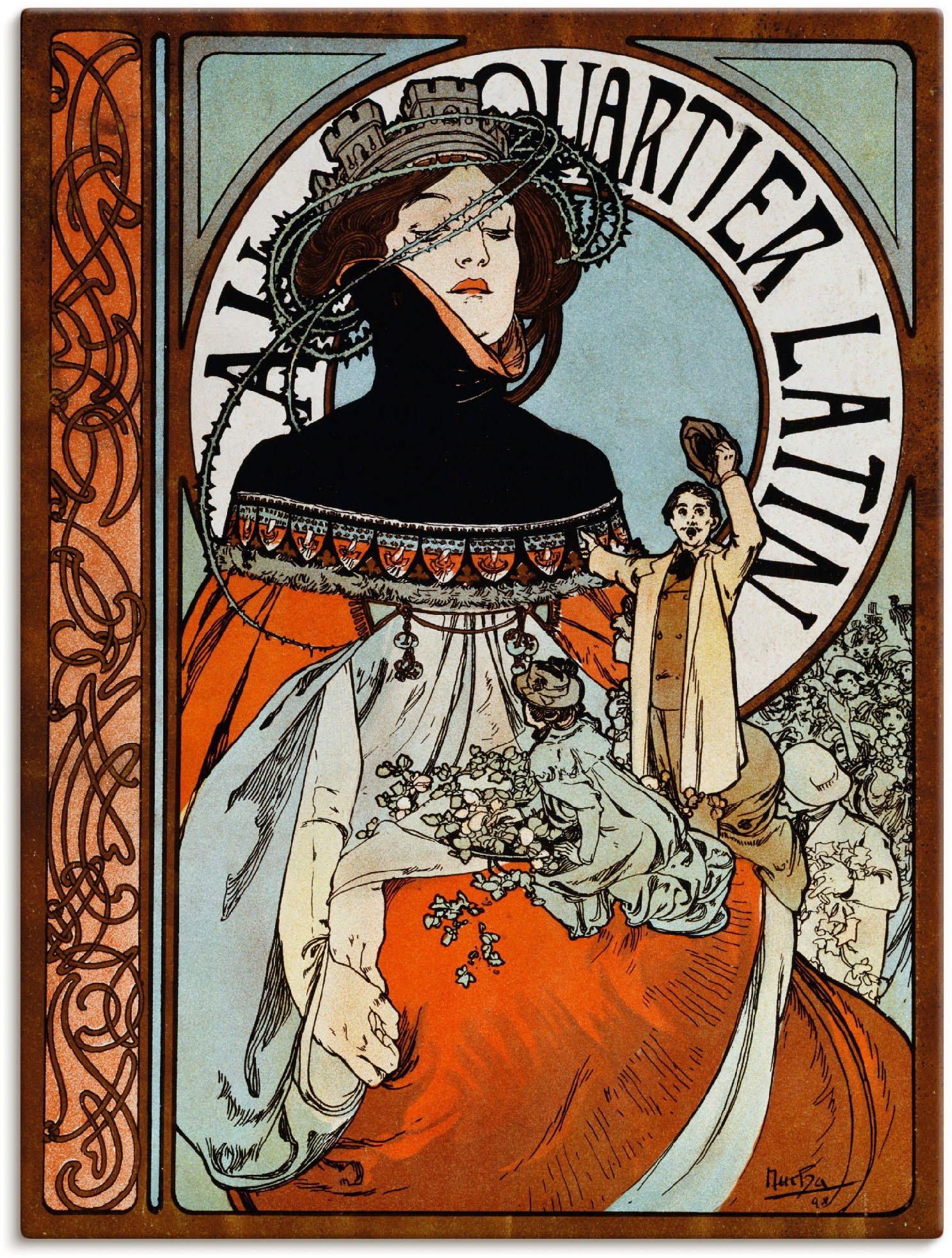 Image of Artland Wandbild »Au Quartier Latin. 1898«, Frau, (1 St.), in vielen Grössen & Produktarten -Leinwandbild, Poster, Wandaufkleber / Wandtattoo auch für Badezimmer geeignet bei Ackermann Versand Schweiz