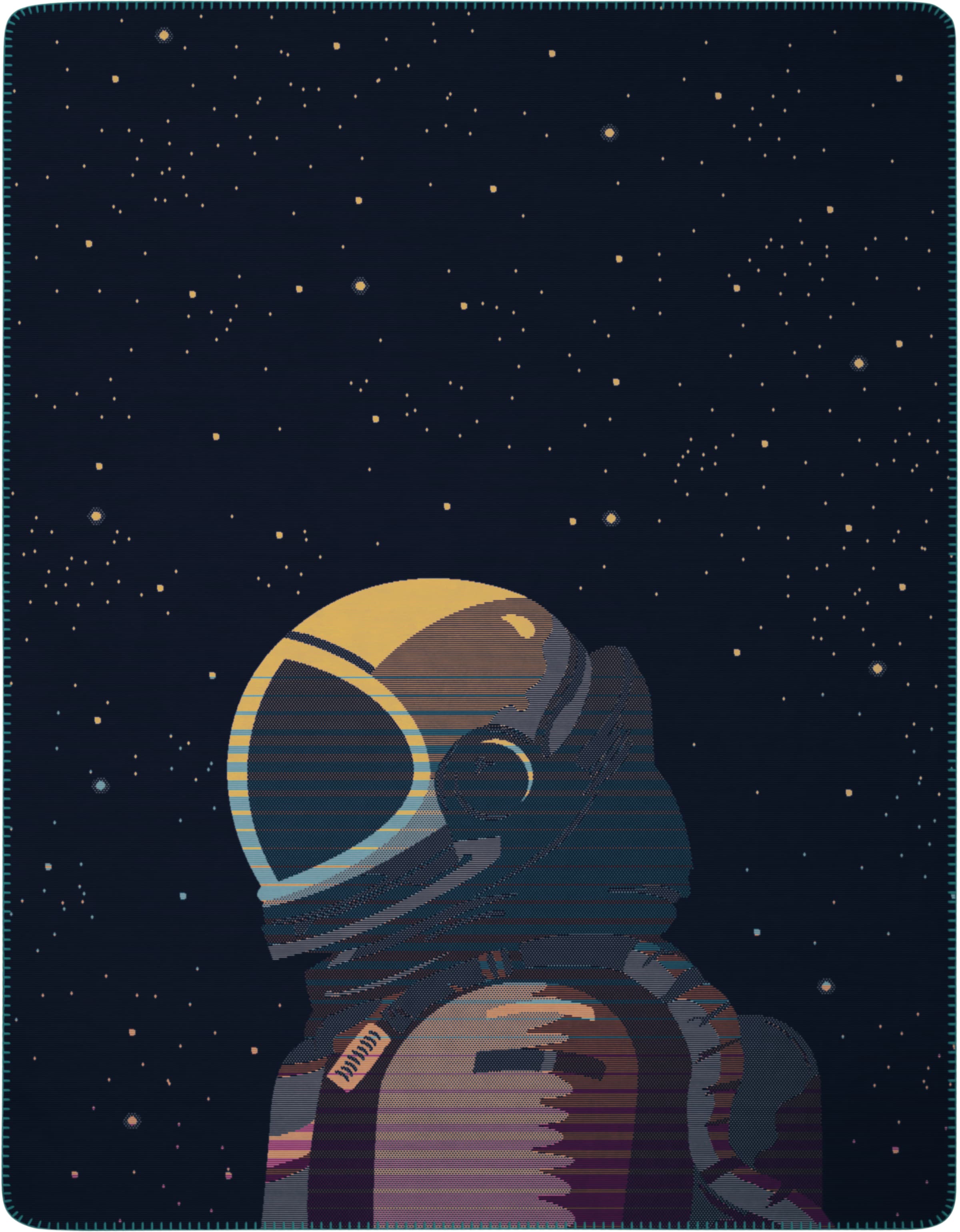 Image of Biederlack Wohndecke "Wohndecke Astronaut" 150 x 200, mit Zierstich
