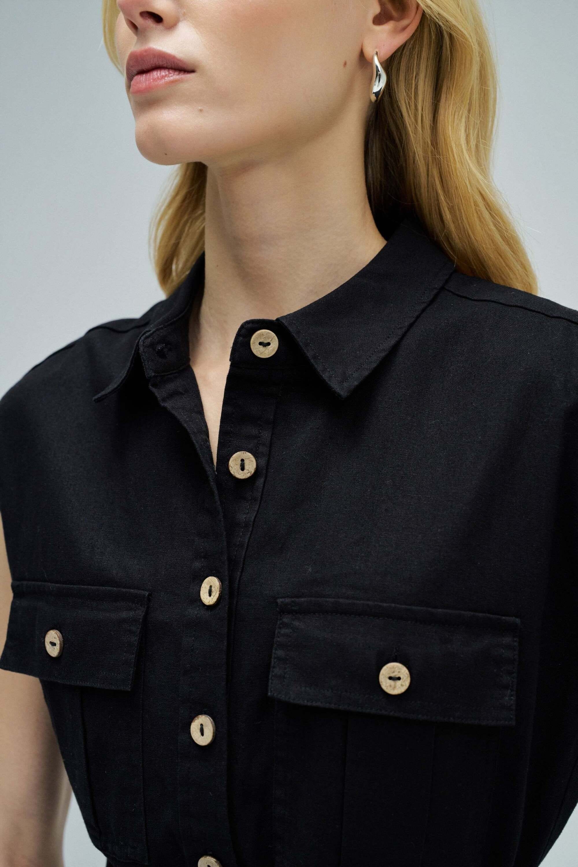 Salsa Midikleid »Salsa Jeans Midikleid Sleeveless Shirt Dress«