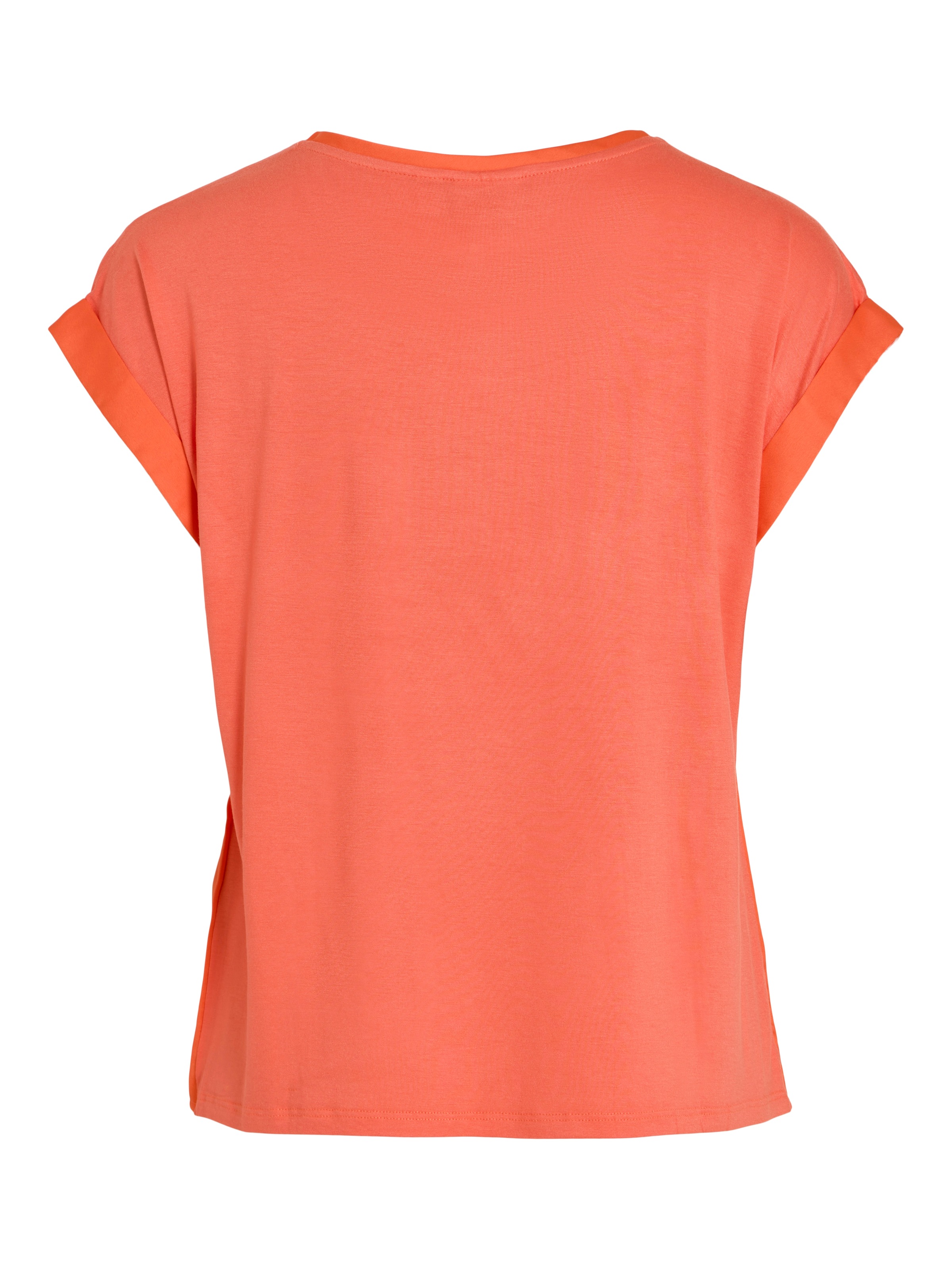 Vila Kurzarmshirt »VIELLETTE S/S SATIN TOP - NOOS«, Satin Optik
