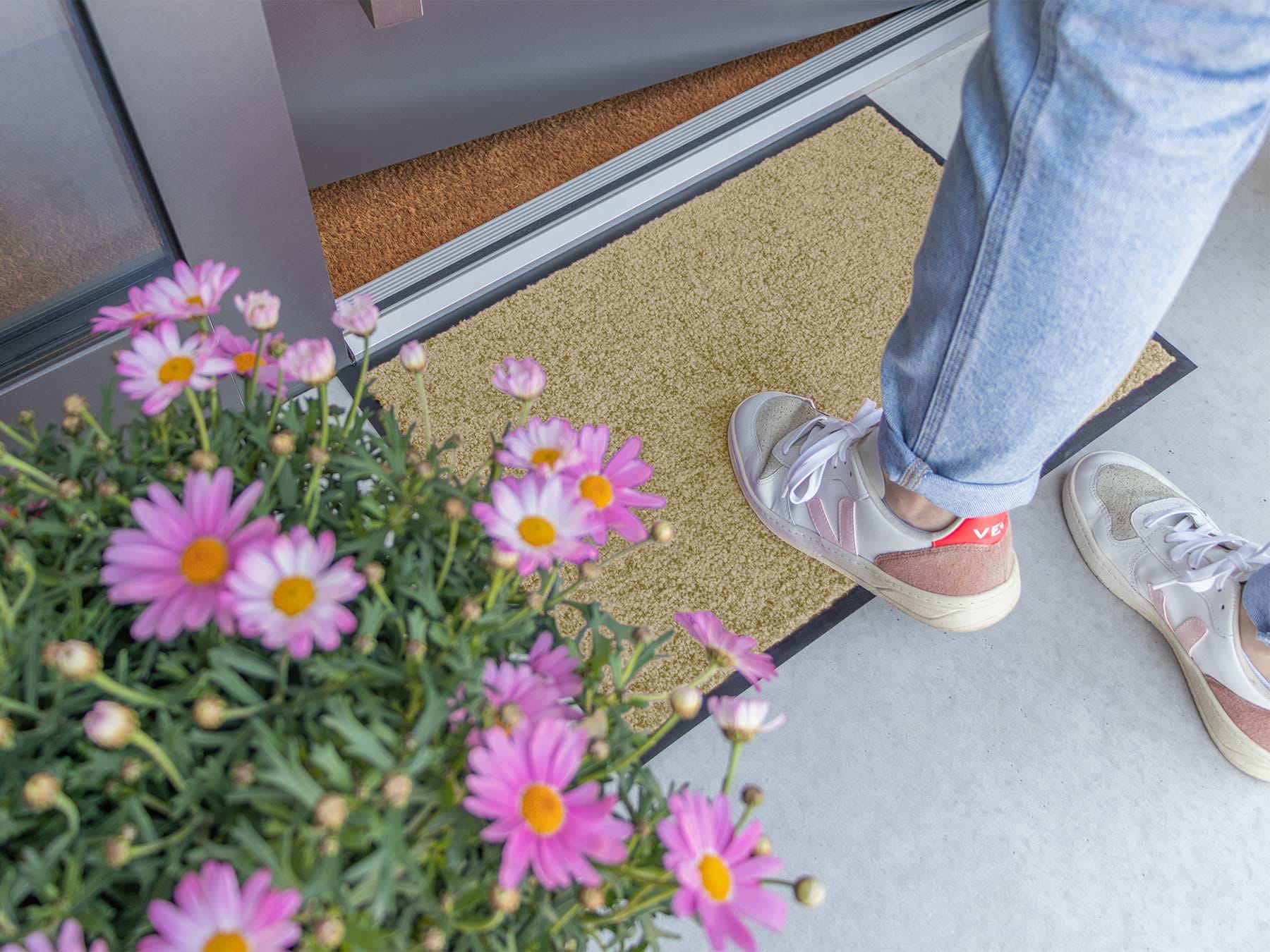 Primaflor-Ideen in Textil Fussmatte »CLEAN, Made in Belgium« rechteckig 8,5 mm Höhe Schmutzfangmatte, grosse Farbauswahl, waschbar