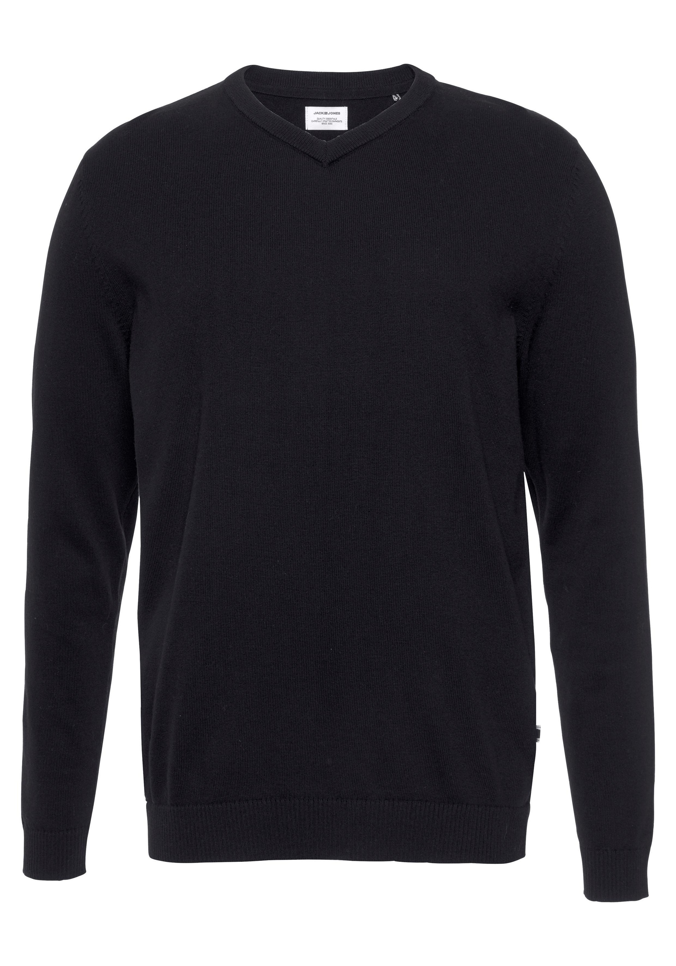 Jack & Jones V-Ausschnitt-Pullover »JJEBASIC KNIT V-NECK«