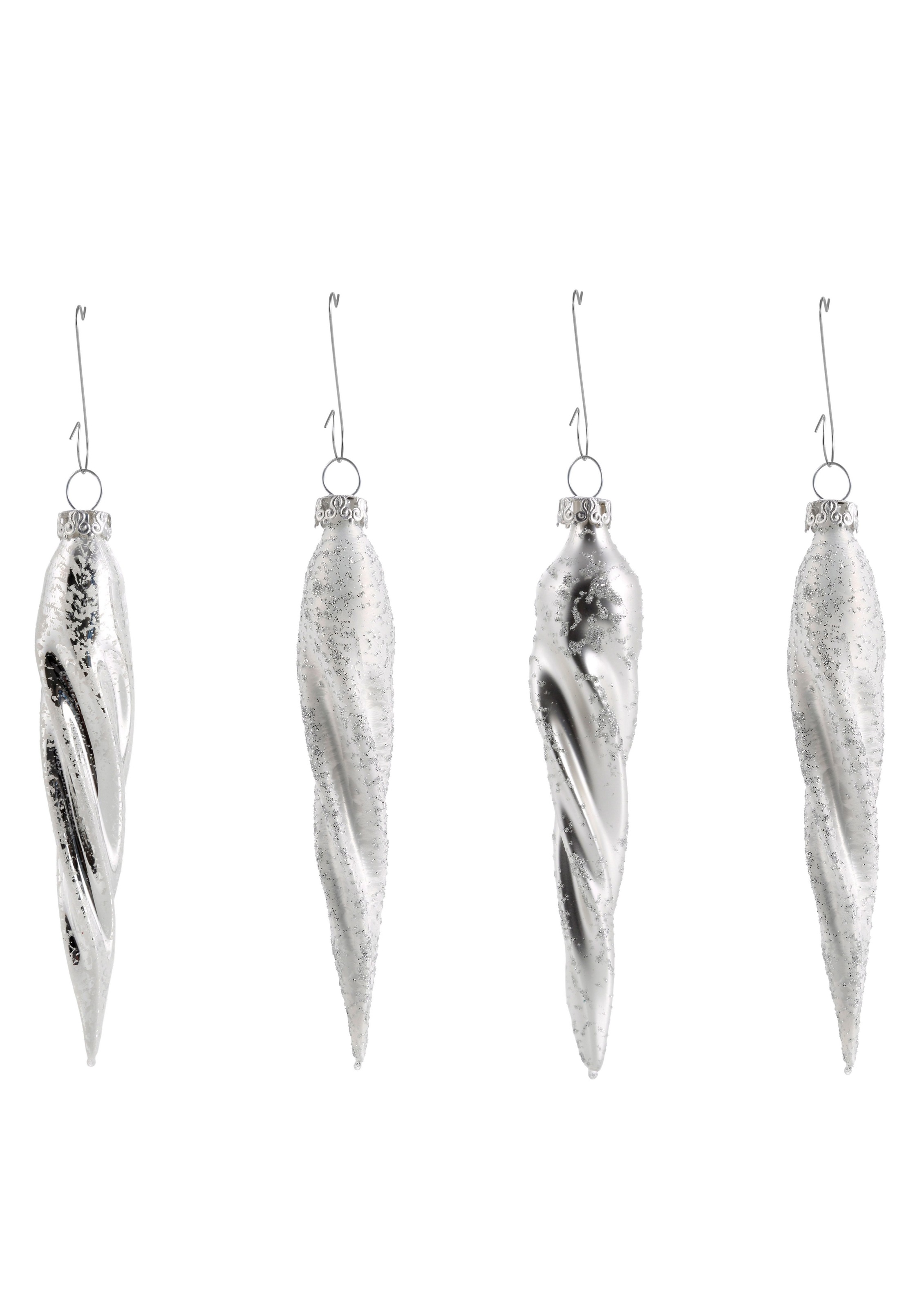 Christbaumschmuck "Eisprinzessin" (4-teilig)