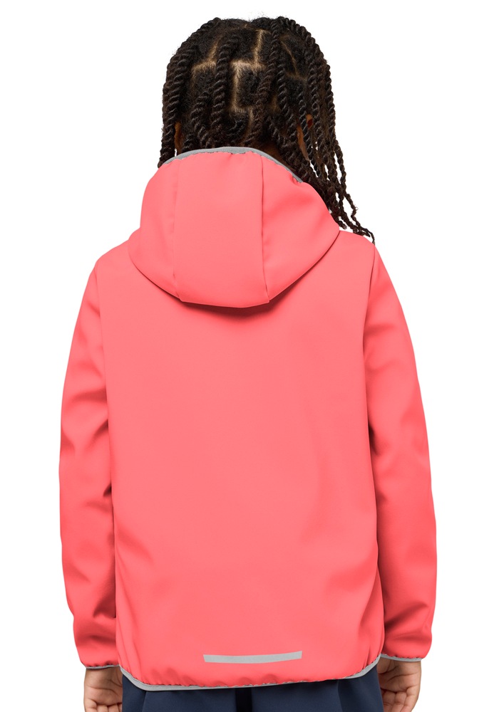 Jack Wolfskin Softshelljacke »FOURWINDS JACKET KIDS«, mit Kapuze, Winddicht, atmungsaktiv, Übergangsjacke