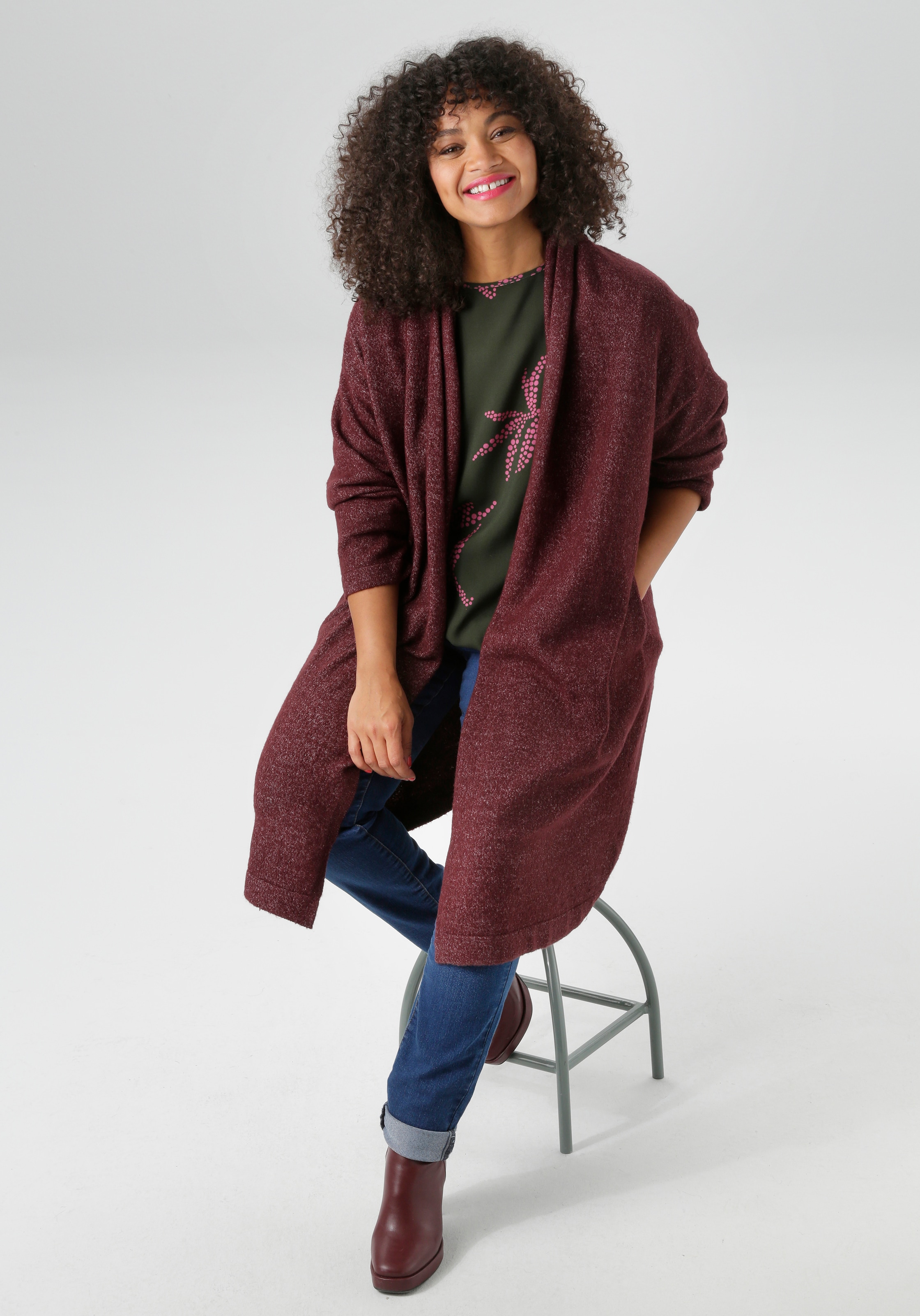 Aniston PLUS Strickjacke, in kuscheliger Qualität - NEUE KOLLEKTION