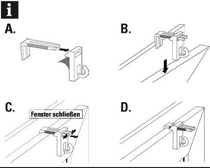 GARDINIA Klemmträger »Klemmträger St.), für kaufen Haken«, und (Set, Raffrollos mit 2 Bambus