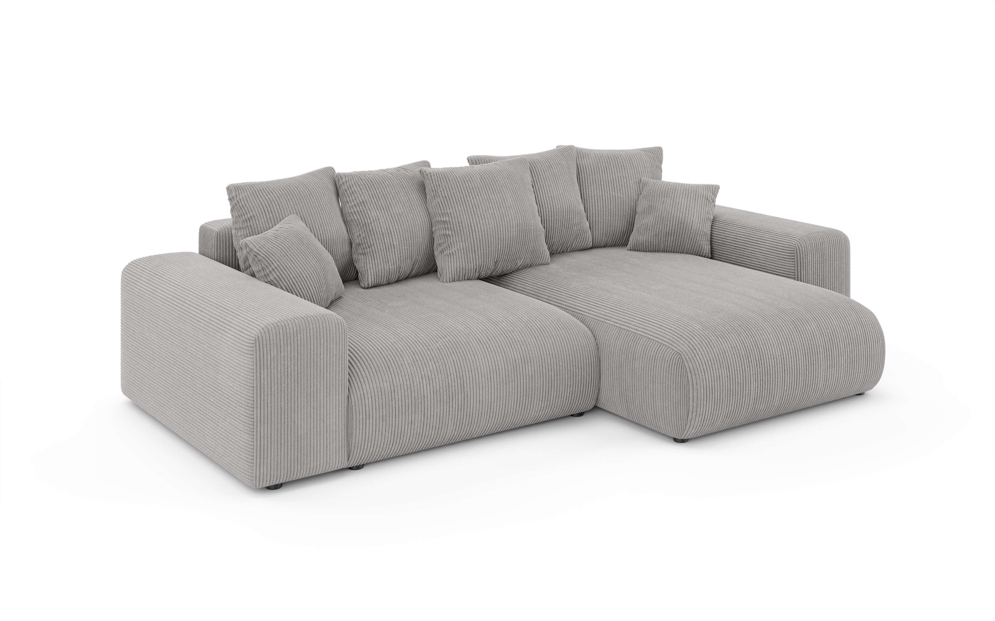 Home affaire Ecksofa »LAKESIDE mit Bettfunktion und Bettkasten, B/T/H 257/166/84 cm« L-Form, Recamiere beidseitig montierbar, mit Wellenunterfederung