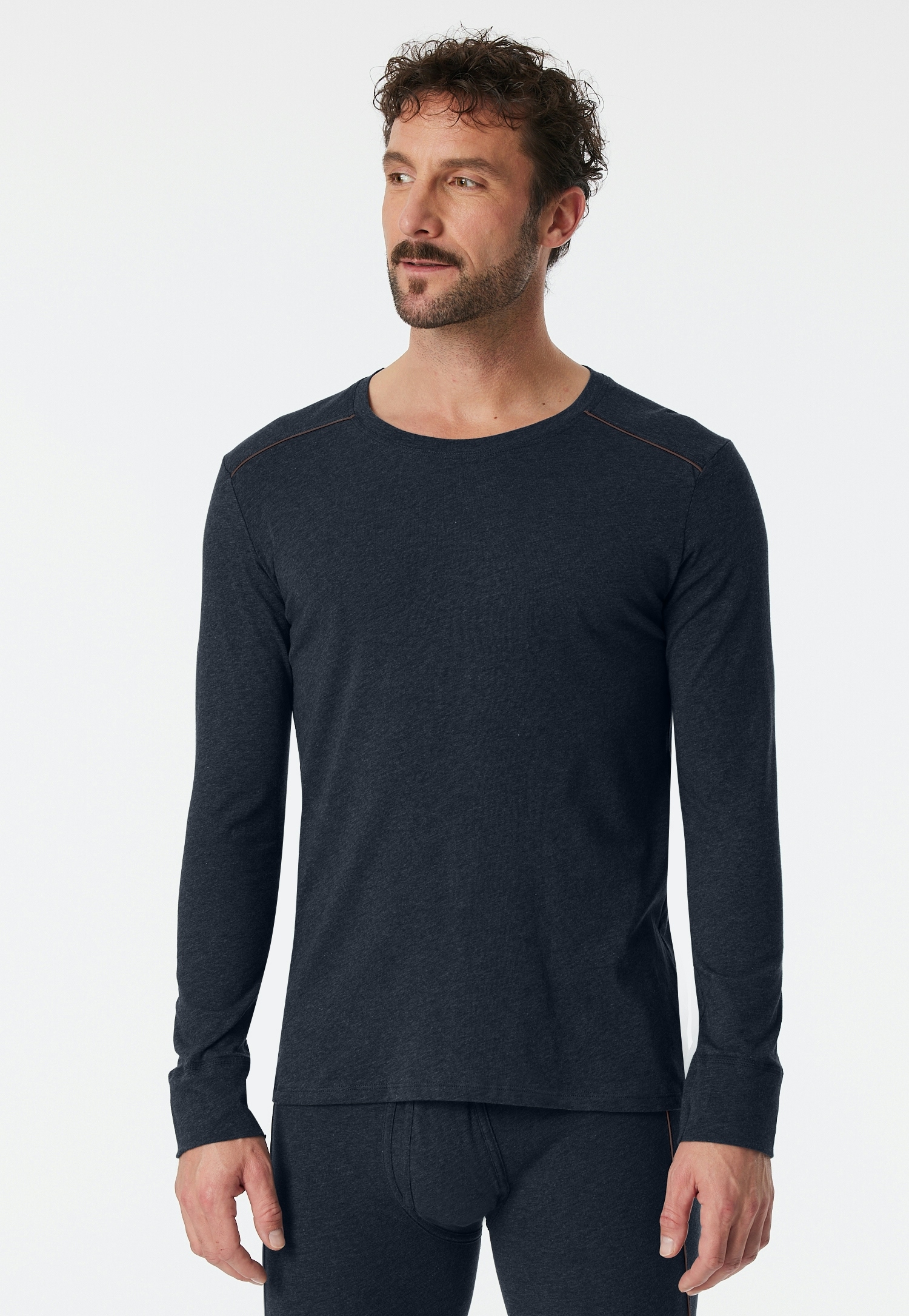 Image of Schiesser Langarmshirt "Comfort Fit" farblich abgesetzte Nähte, langärmelig