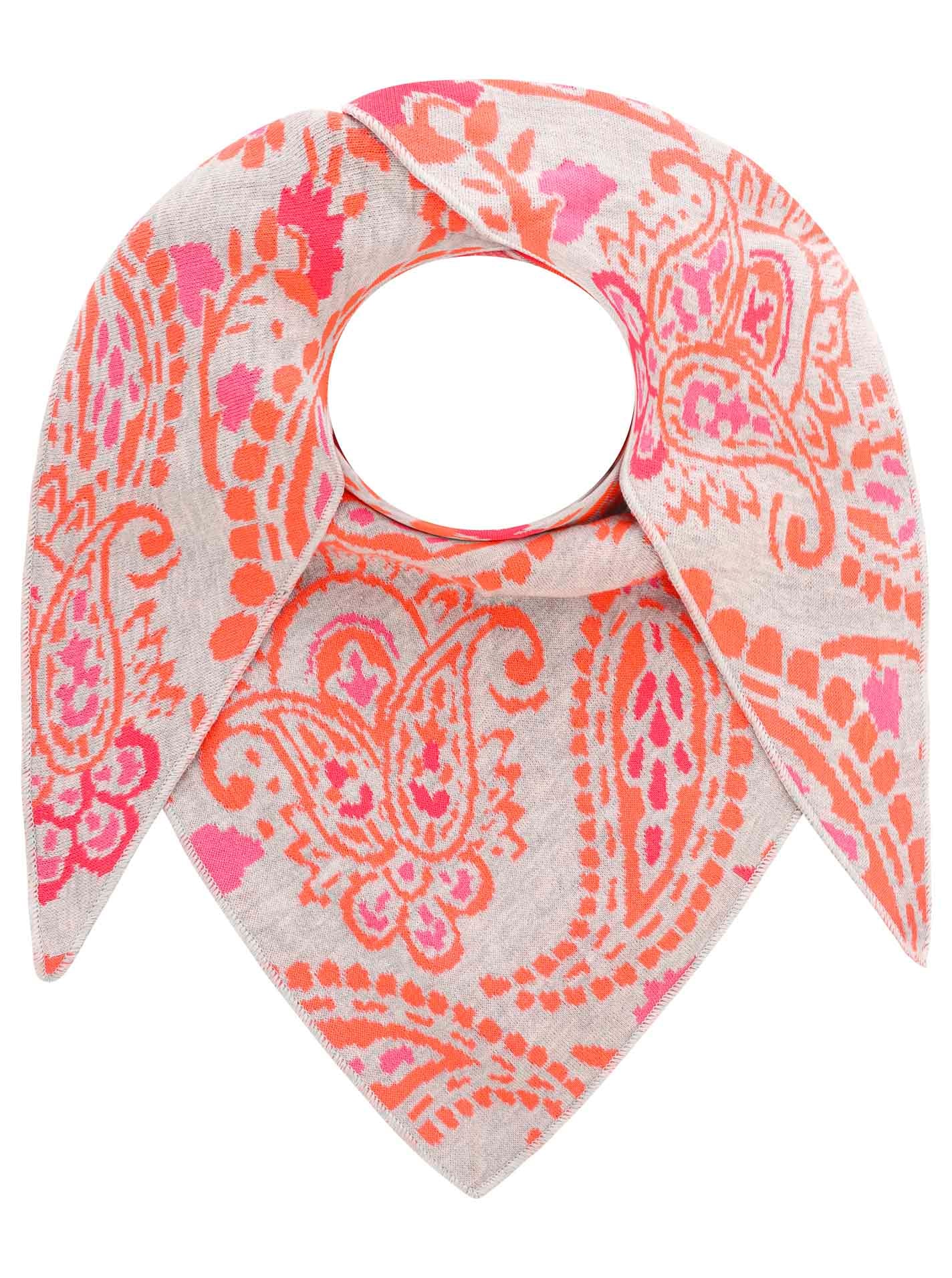 Image of Zwillingsherz Dreieckstuch ""Cozy Paisley"" modisches Muster, Strick, wärmend