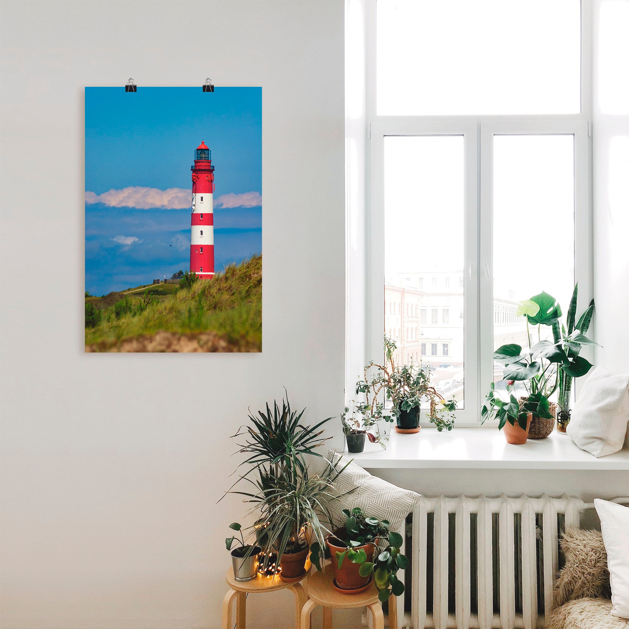 Artland Wandbild »Leuchtturm von Amrum«, Gebäude, (1 St.), als Leinwandbild, Poster in verschied. Grössen