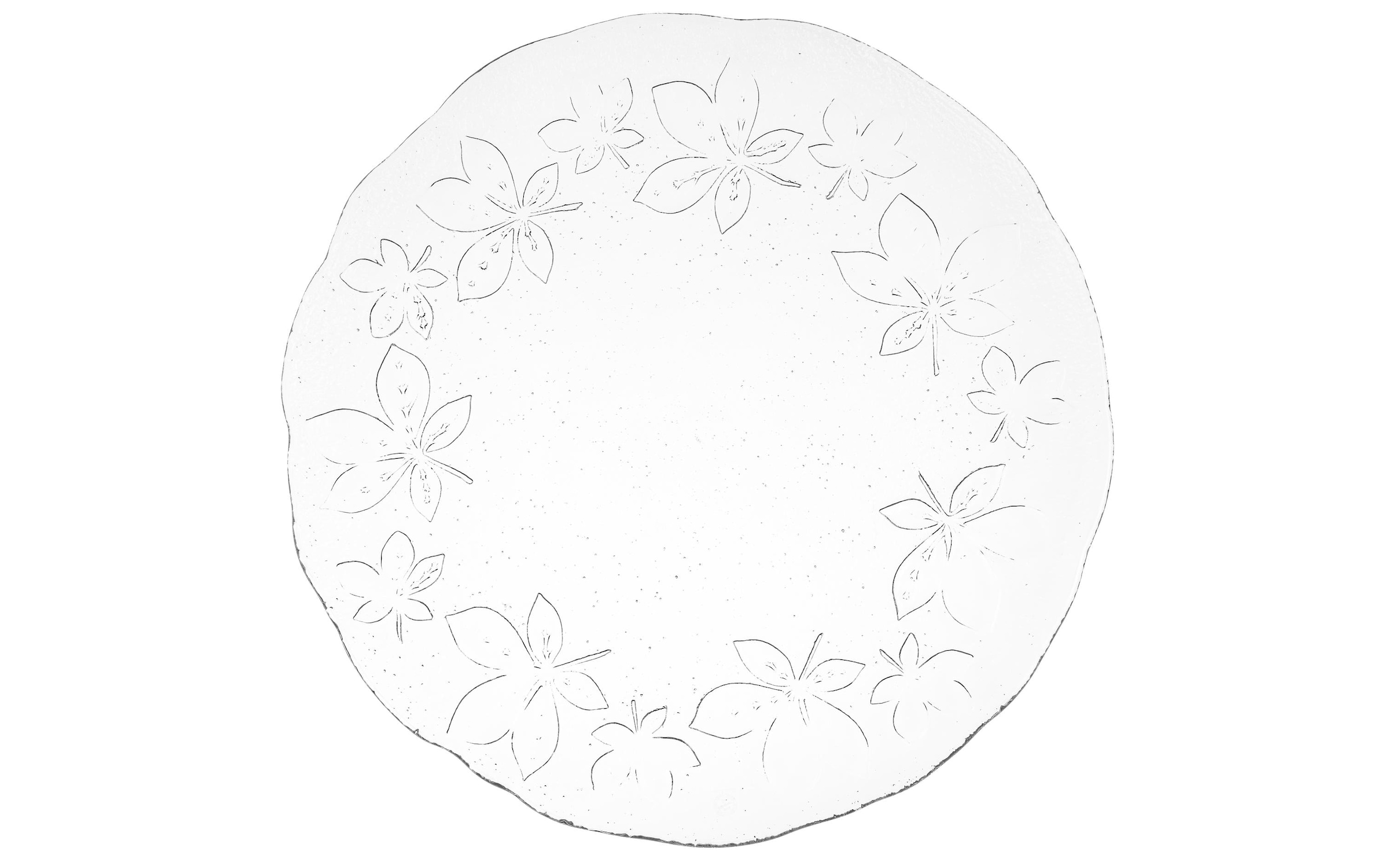 Glasi Hergiswil Servierplatte »Kastanienblätter«