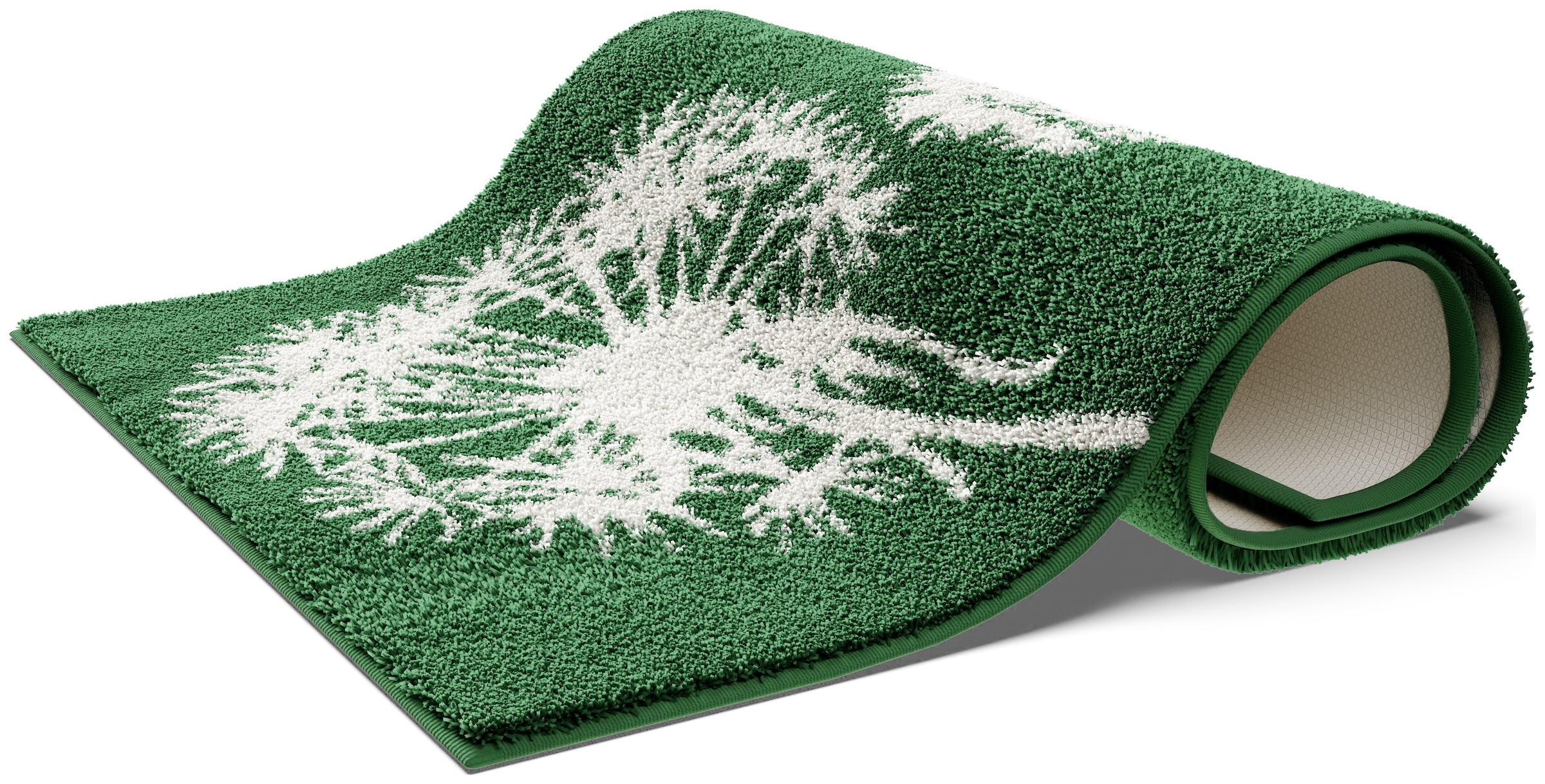 Grund Badematte »Pusteblume, Badvorleger, Badezimmer Teppich, sehr weich«, rutschhemmend beschichtet, schnell trocknend-fussbodenheizungsgeeignet, weiche Haptik, auch als 2-teiliges Set erhältlich, Made in Europe