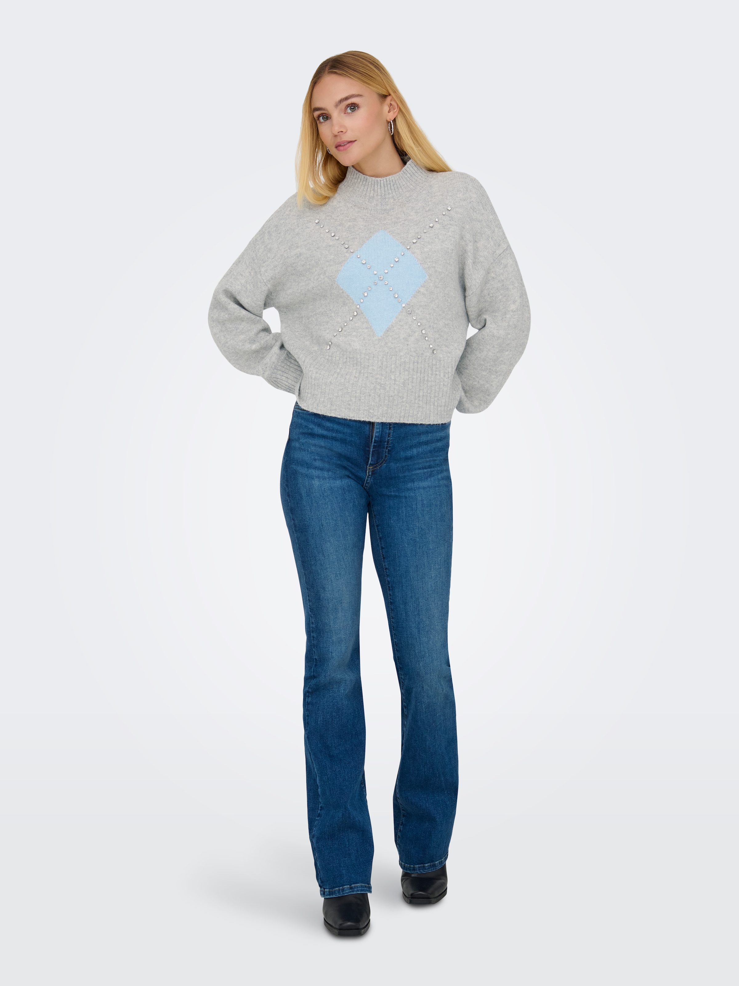 ONLY Pull en tricot »ONLWAKEFIELD LIFE LS BLING HIGHNECK KNT«