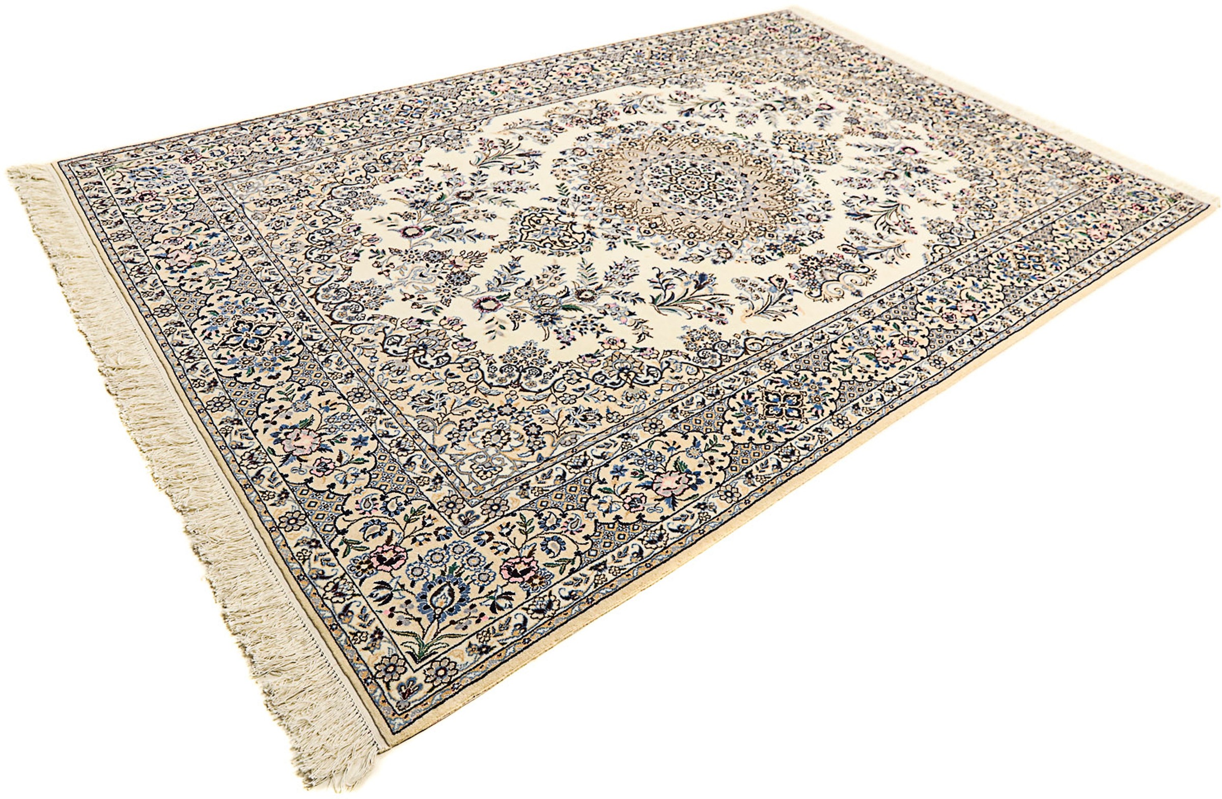 Image of morgenland Orientteppich »Perser - Nain - Royal - 310 x 198 cm - beige«, rechteckig, 10 mm Höhe, Wohnzimmer, Handgeknüpft, Einzelstück mit Zertifikat bei Ackermann Versand Schweiz