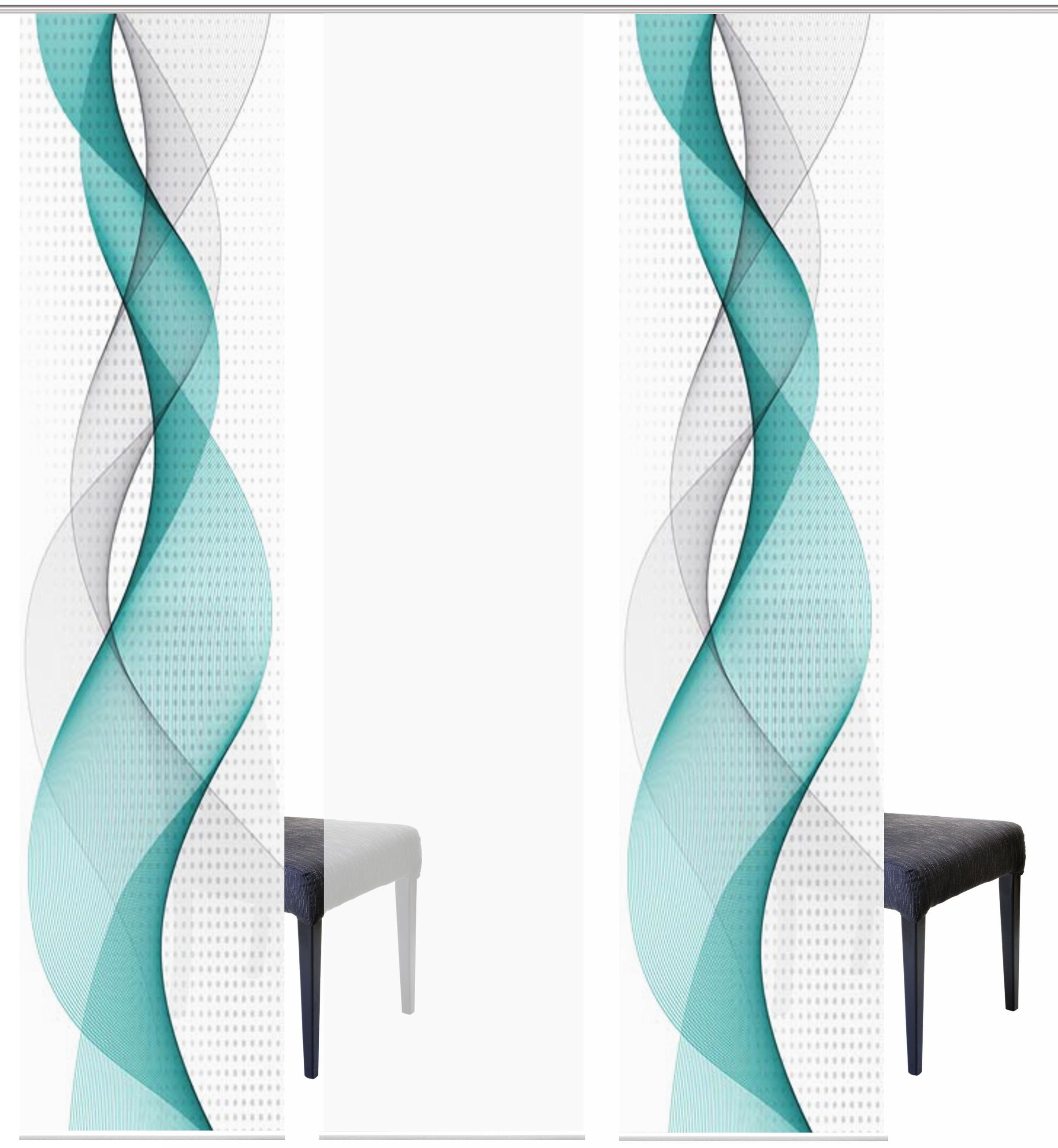 Image of HOME WOHNIDEEN Schiebegardine »OPALIA 3ER SET«, (3 St.), HxB: 245x60 bei Ackermann Versand Schweiz