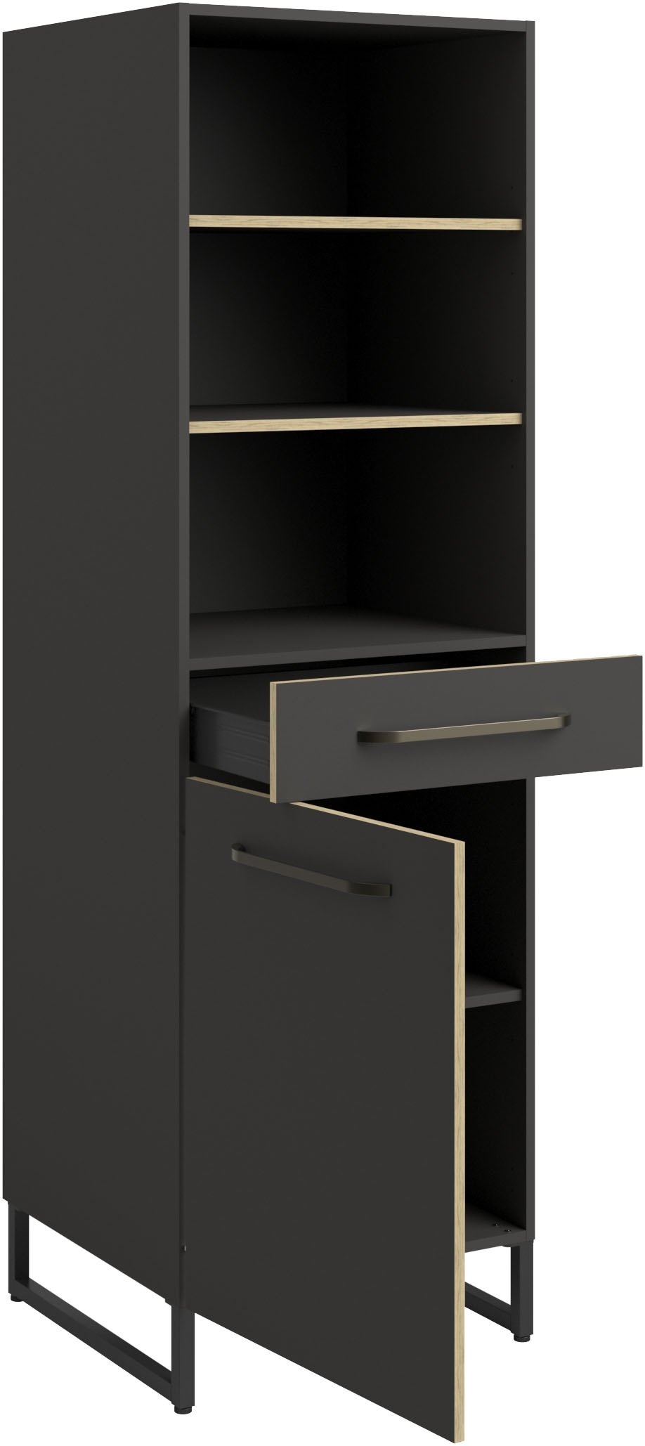 Parisot Schrank-Set »Wave 1, Küchenschrank, Buffetset, Küche« Set, 4xUnterschrank, Theke/Arbeitsplattenergänzung.,3x Hochschrank, Regal, 9 Stk. tlg.