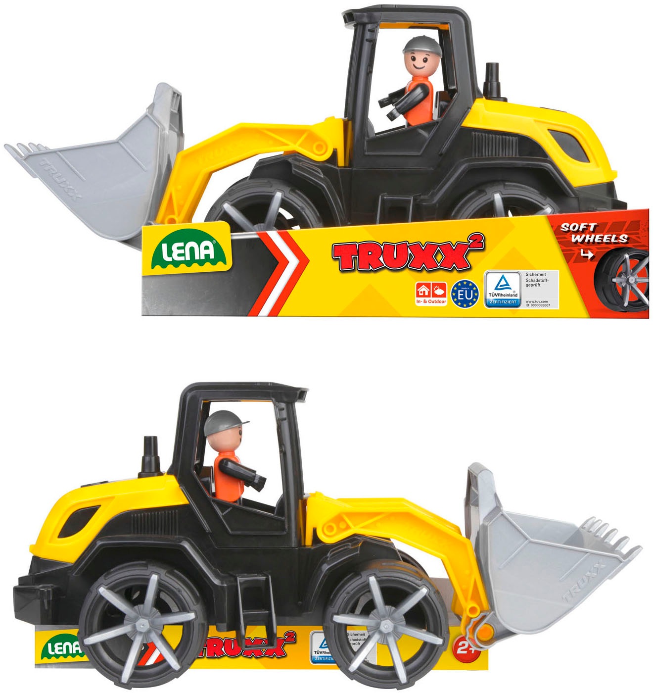 Lena® Spielzeug-Radlader »Truxx Schaufellader« inklusive Spielfigur; Made in Europe