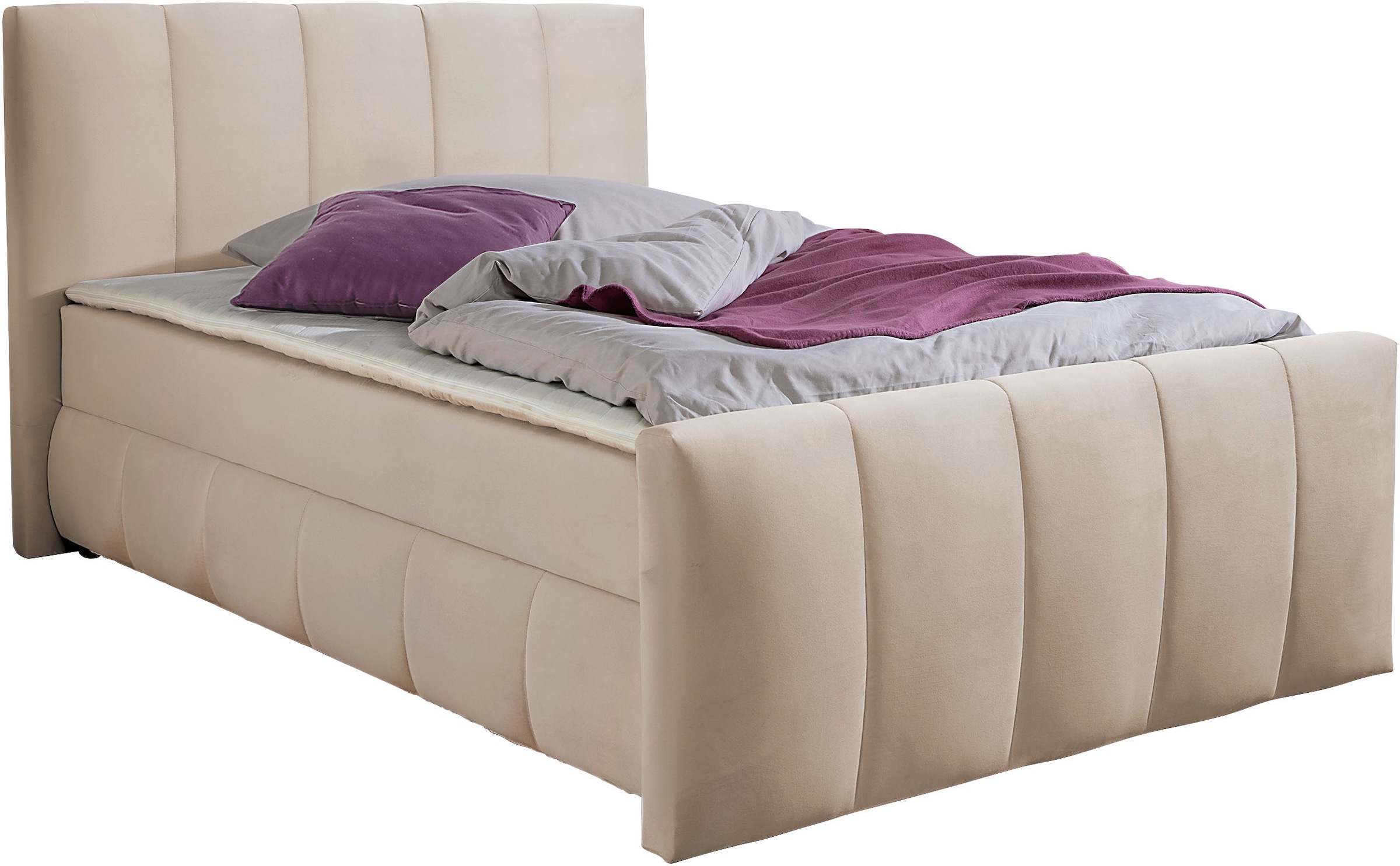 Home affaire Boxbett »Hanelore inkl. Bettkasten und Topper« Boxbett mit Bettkasten und Fussteil, inkl. Topper