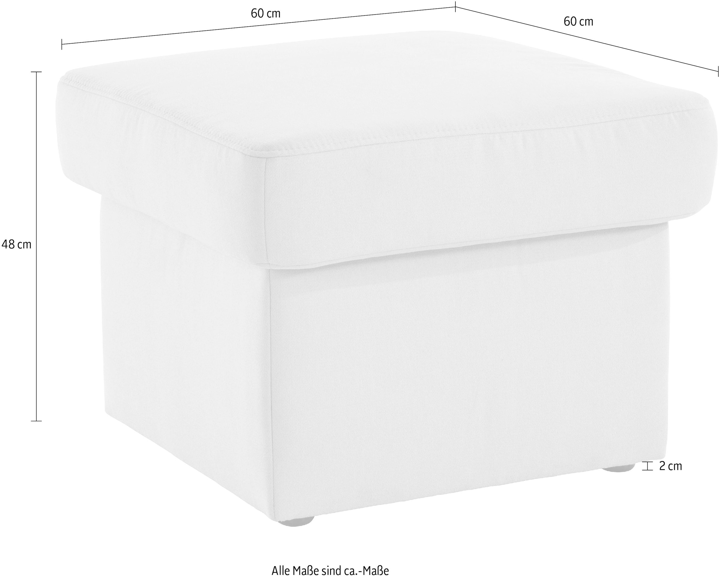 sit&more Tabouret de rangement »Melissa« klassisches Design, optional in dem mit Wasser zu reinigendem Bezug