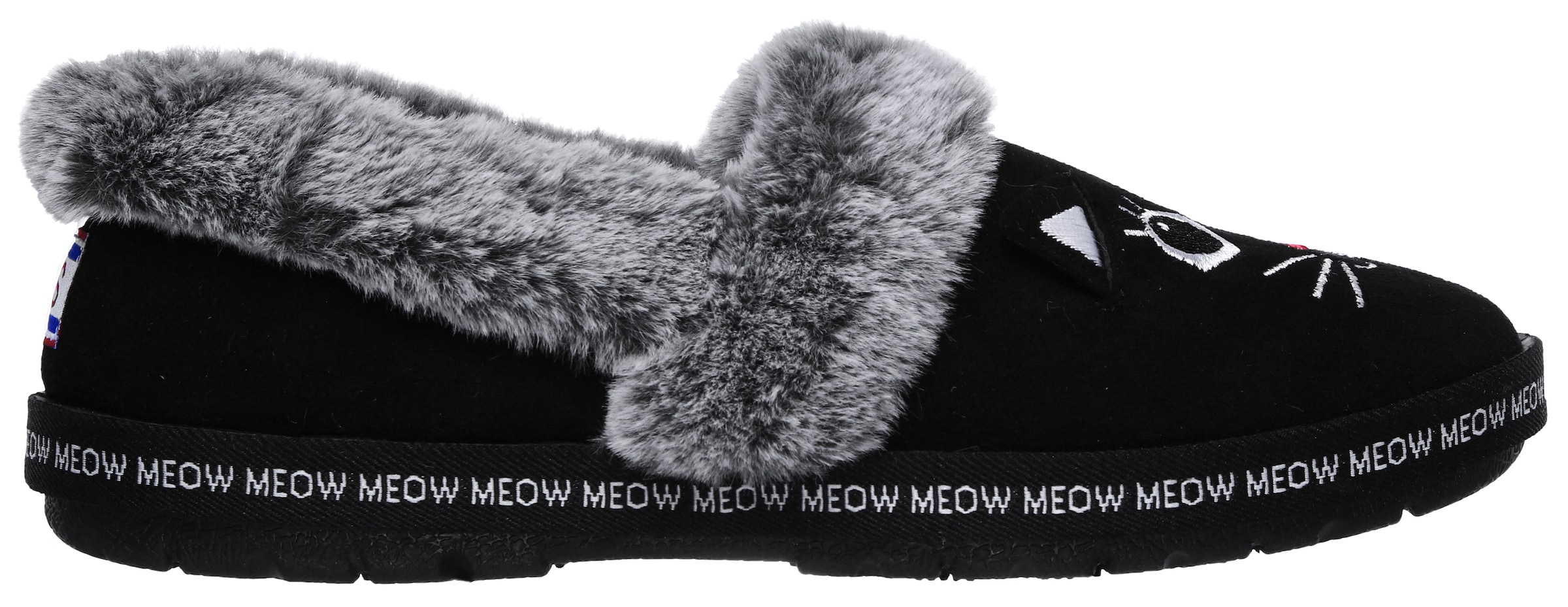 Skechers Pantoffel »TOO COZY MEOW PAJAMAS«, mit gesticktem Katzengesicht