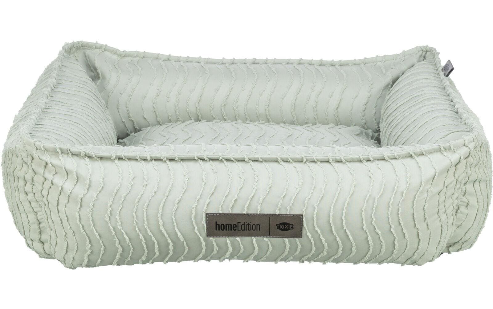 TRIXIE Lit pour animal »Marley Wave Eckiges 60 x 50 cm« Polyester Housse amovible, incl. coussin, fond antidérapant, doux et moelleux