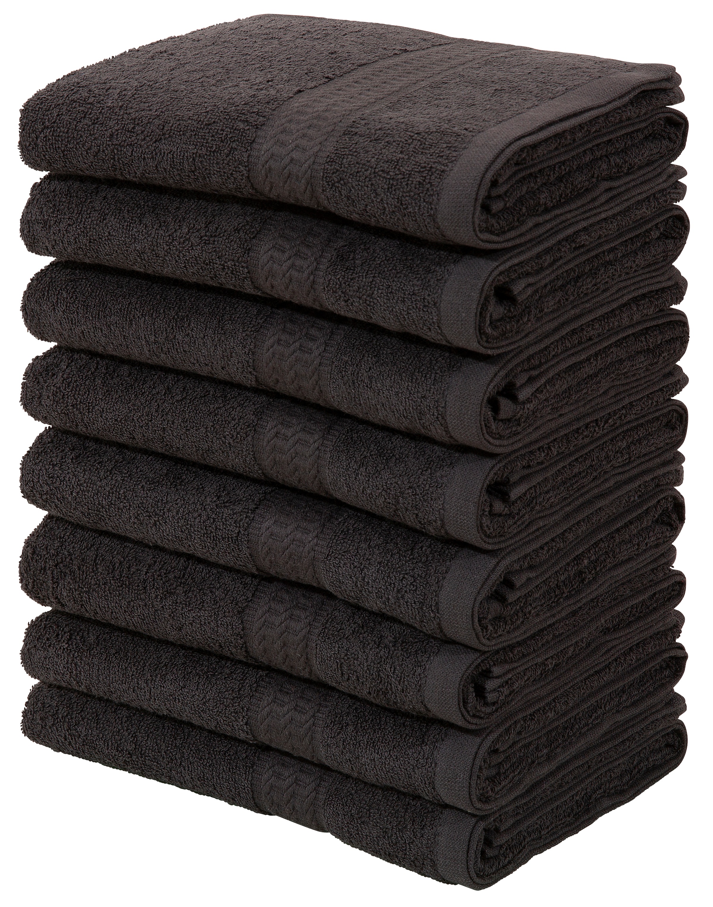 Image of GOODproduct Handtücher "Juna, als Set und Serie erhältlich, 8 Handtücher, 50x100cm" 8-tlg. Handtuch-Set, 100% Baumwolle, mit Bordüre, Uni-Farben, weich