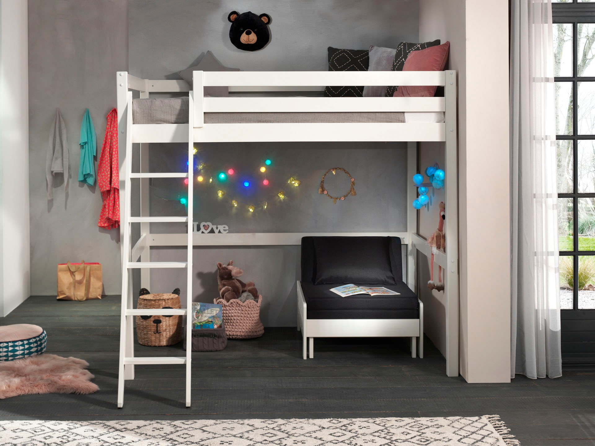 Vipack Hochbett »Pino« Made in Europe,  mit Sessel