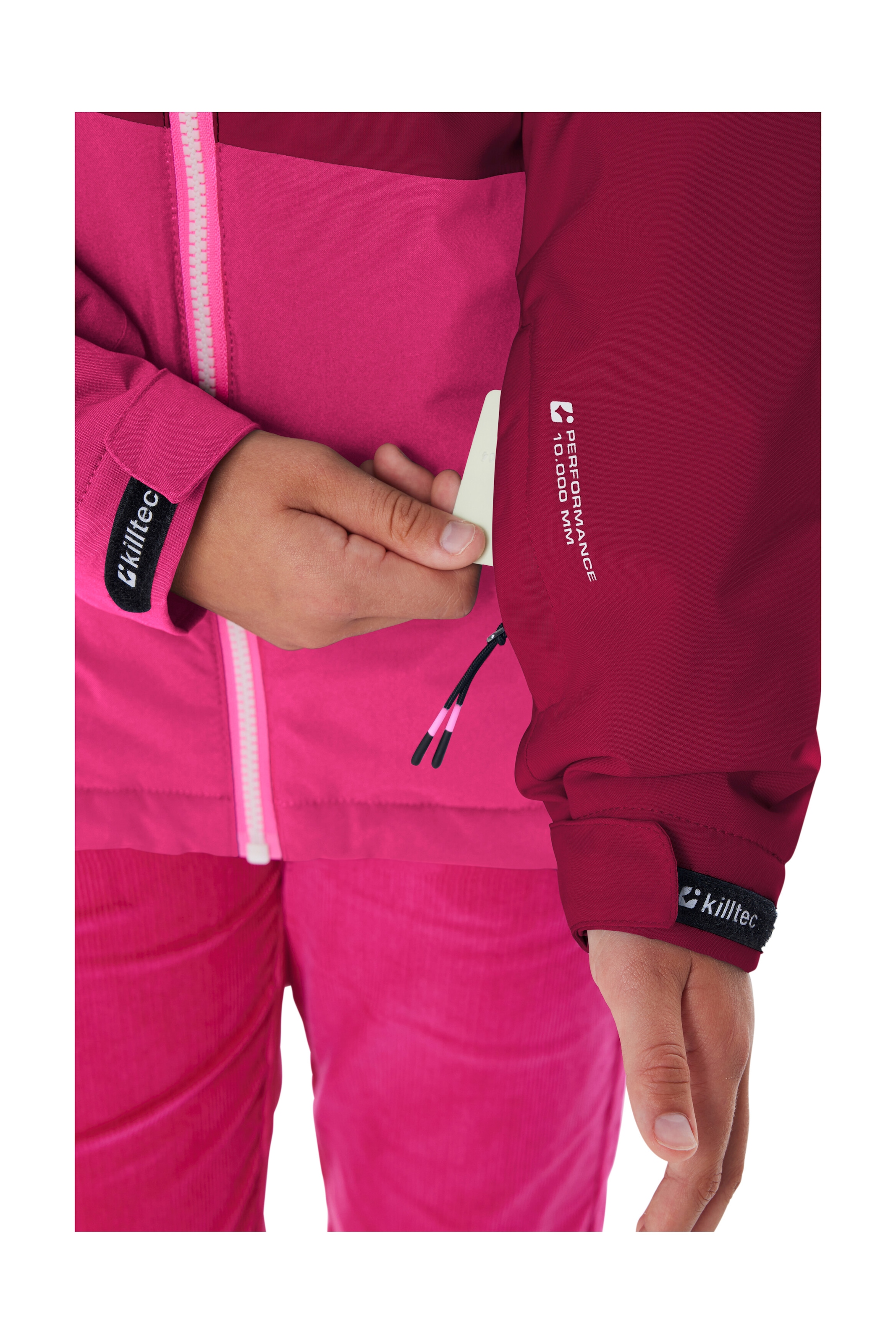 Killtec Veste de ski »KSW 331 GRLS SKI JCKT« Atmungsaktive, wasserdichte Jacke mit Fleece-Innenseite, Skipasstasche