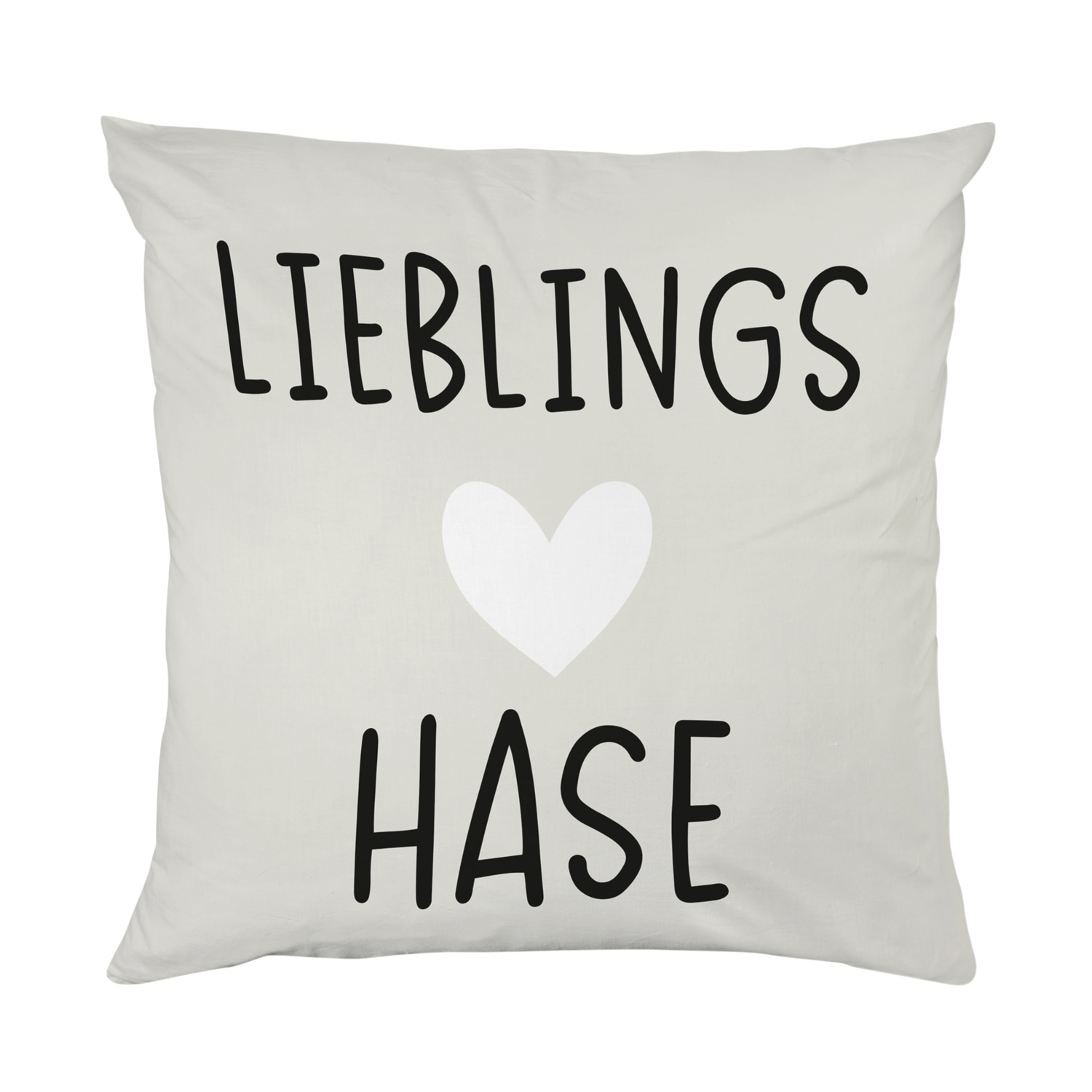 Image of queence Dekokissen "Lieblings Hase" Beidseitig bedruckte Kissenhülle, Kissen 40x40cm, inkl. Reissverschluss