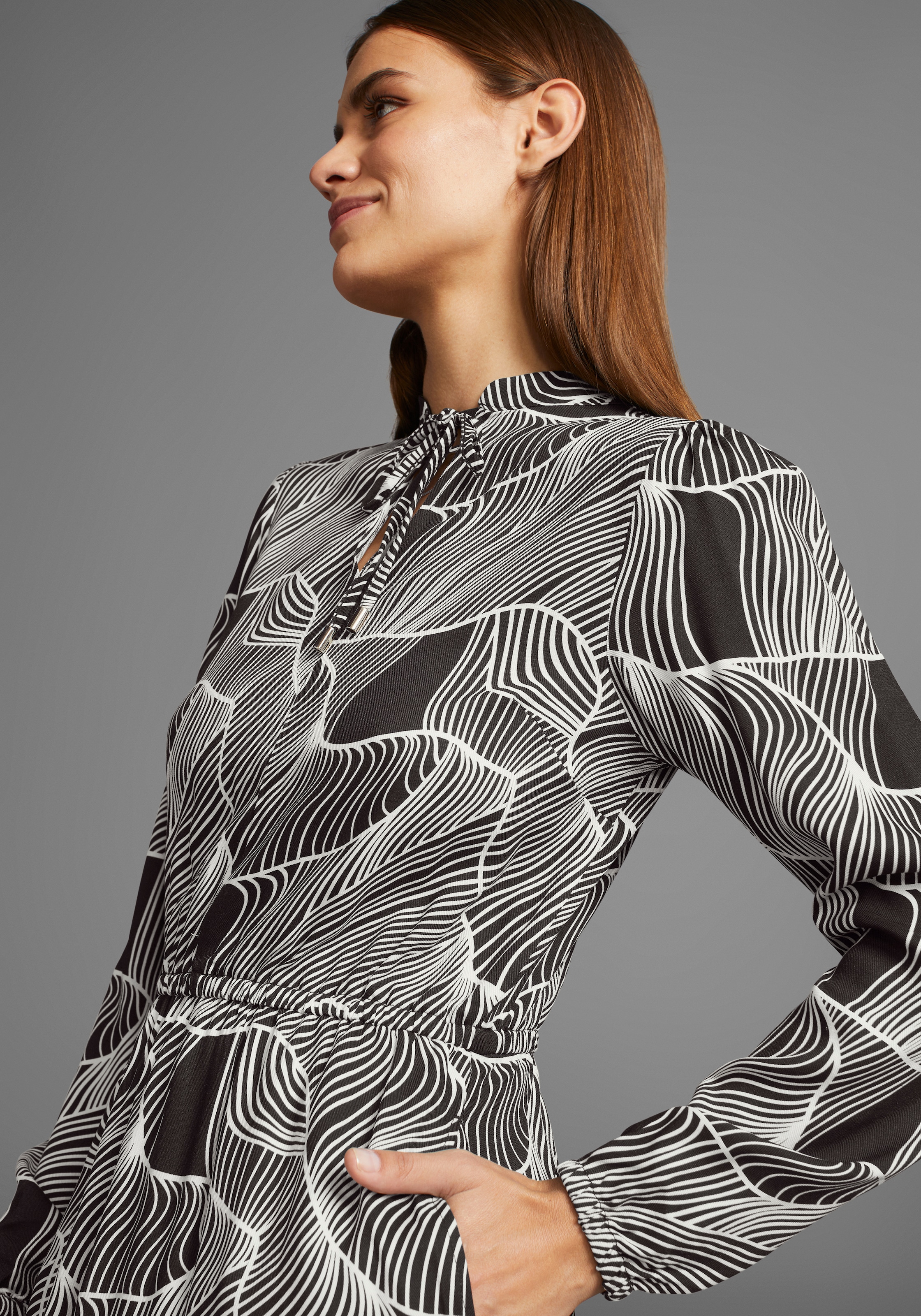 HECHTER PARIS Midikleid, mit modischen Print
