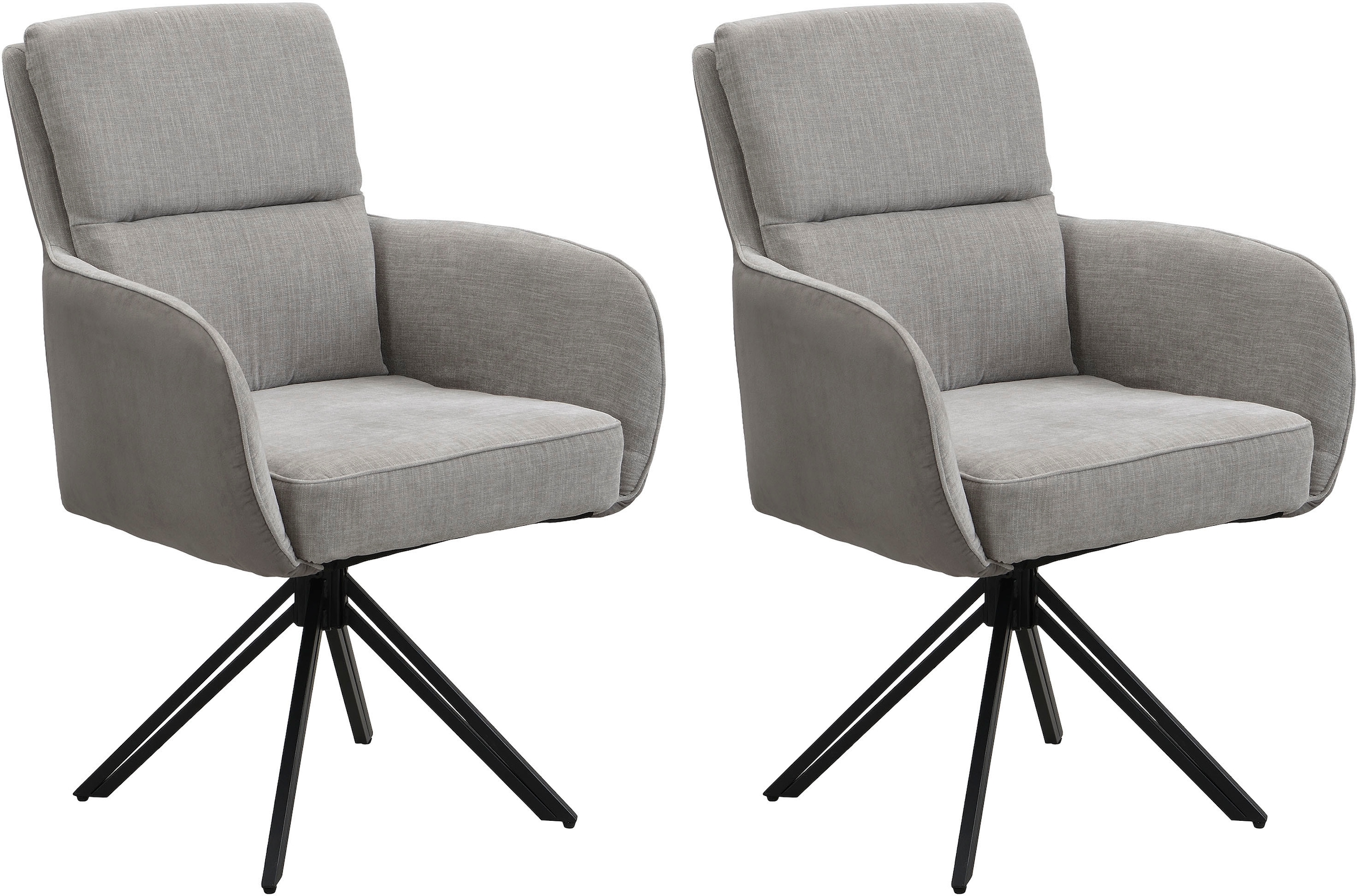 byLIVING Chaise de salle à manger »Tino« (Ensemble) 2 cuisPivotant à 360 degrés avec rembourrage à ressorts, housses de qualité