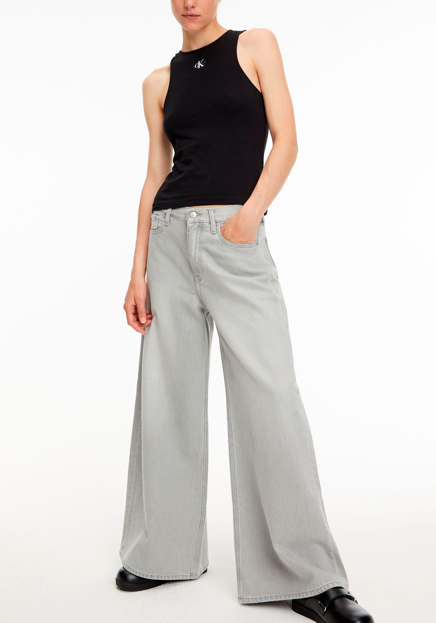 Calvin Klein Jeans Rundhalsshirt, aus Baumwollstretch