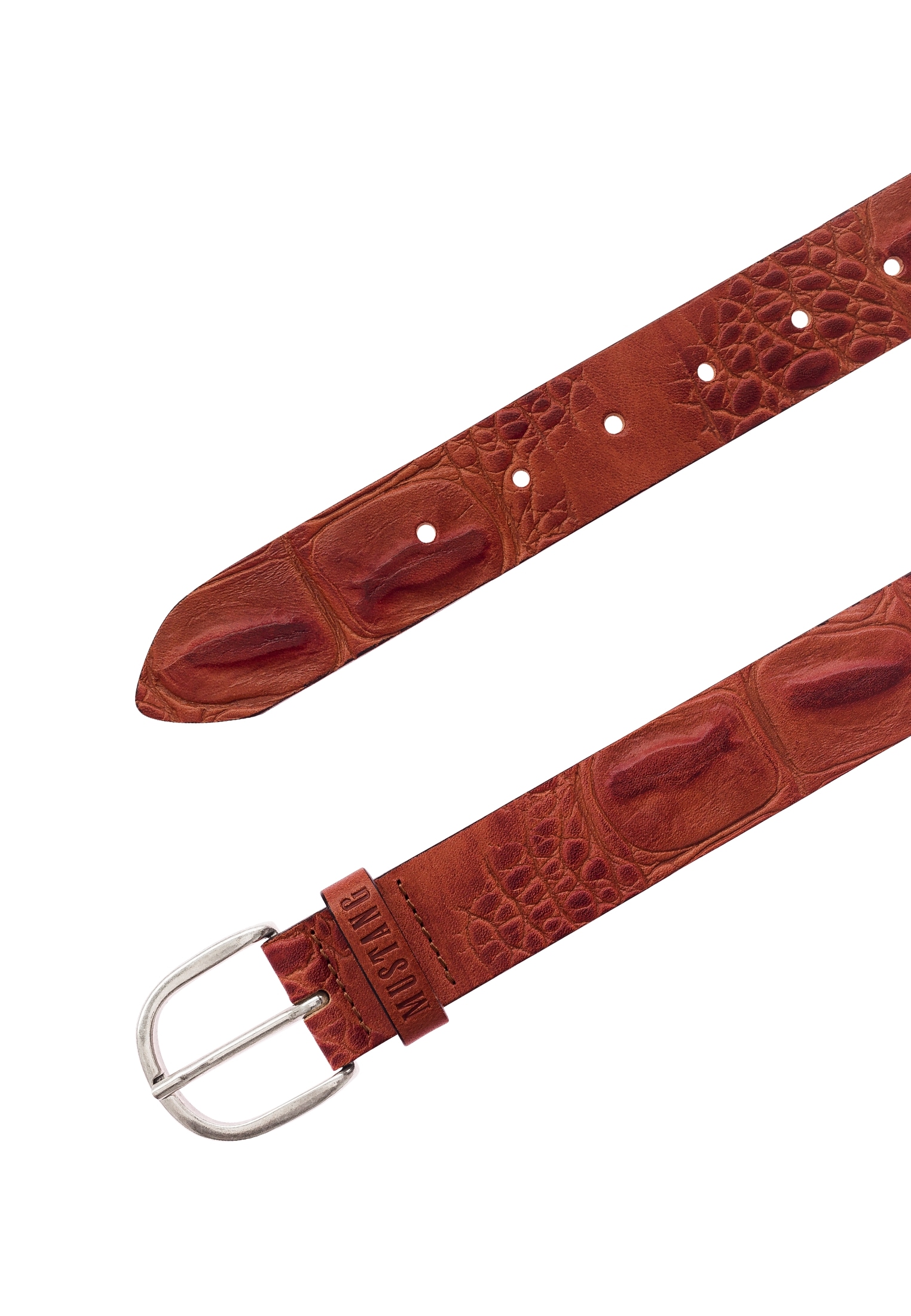 MUSTANG Ceinture en cuir avec motif animal, en cuir de vache