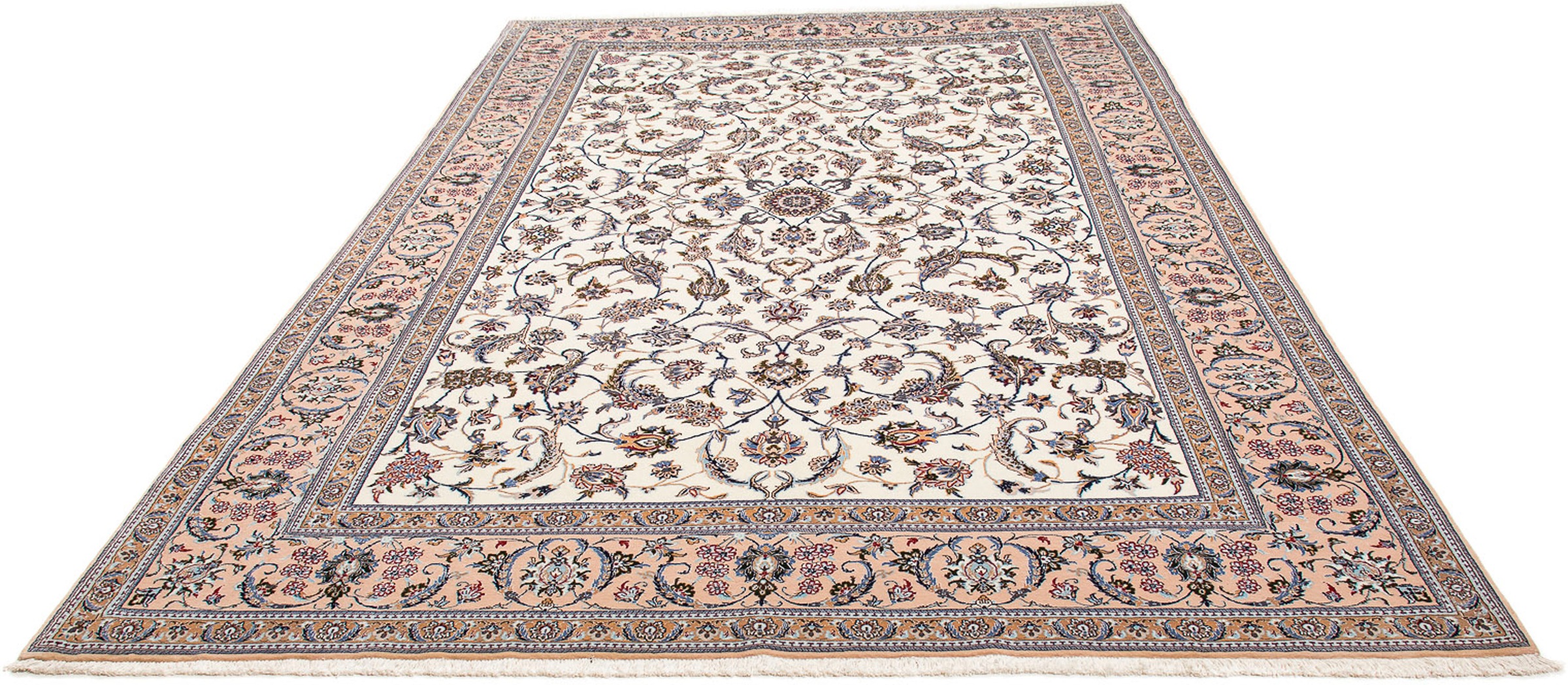 Image of morgenland Orientteppich »Perser - Nain - Premium - 320 x 207 cm - beige«, rechteckig, 6 mm Höhe, Wohnzimmer, Handgeknüpft, Einzelstück mit Zertifikat bei Ackermann Versand Schweiz