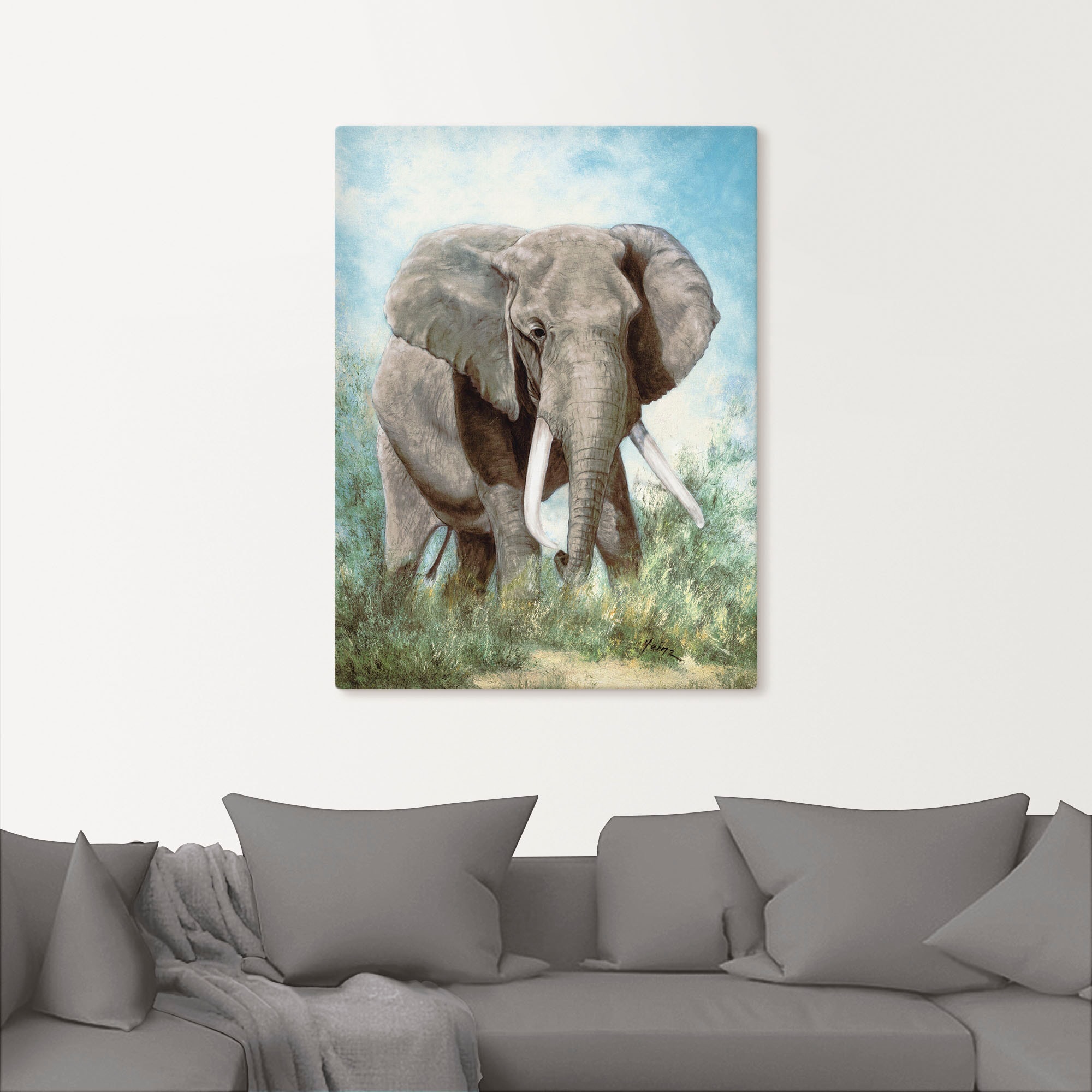 Artland Wandbild »Elefant«, Wildtiere, (1 St.), als Alubild, Leinwandbild,  Wandaufkleber oder Poster in versch. Grössen kaufen