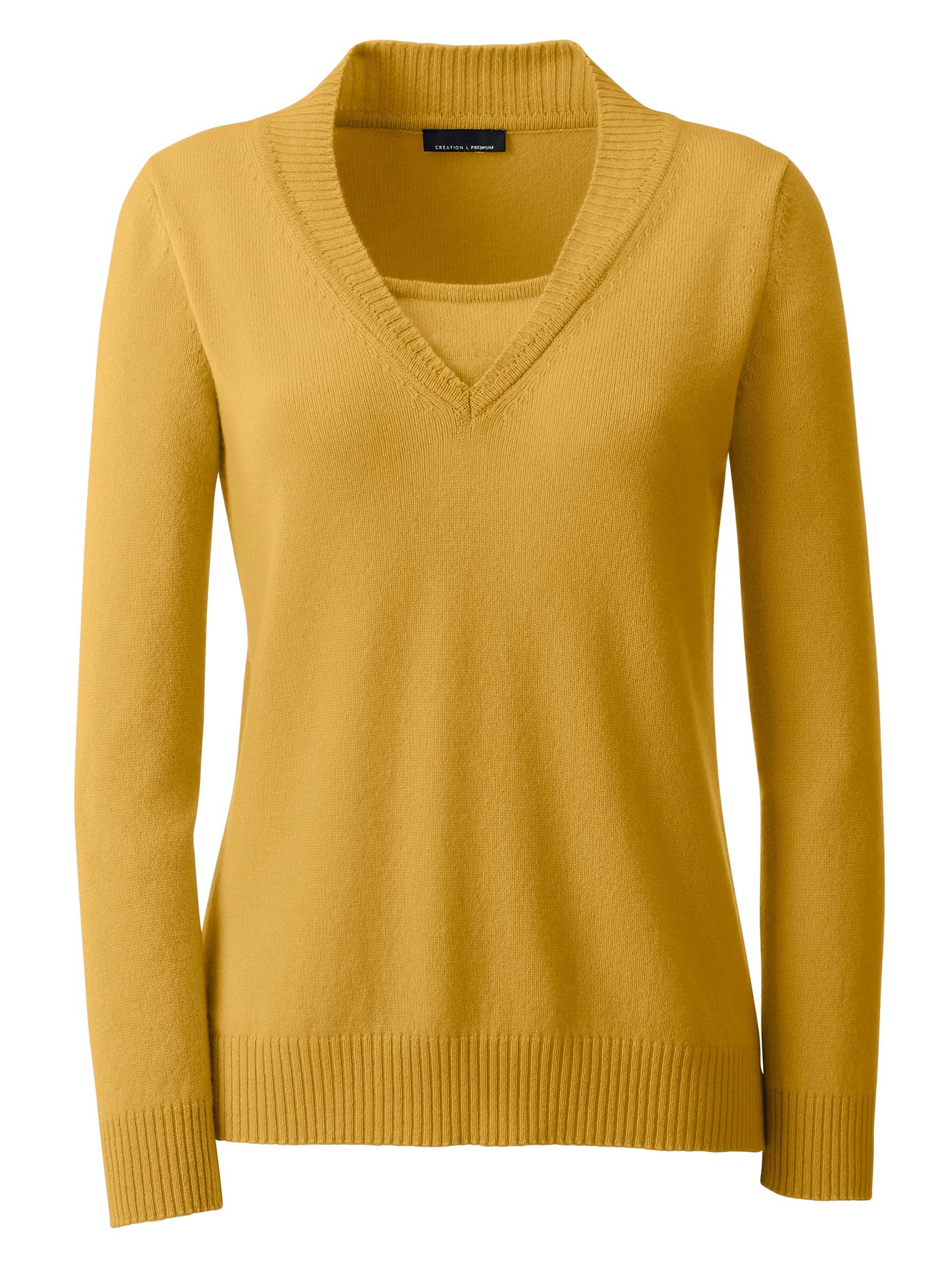 Kaschmir-Pullover in 2-in-1-Form
