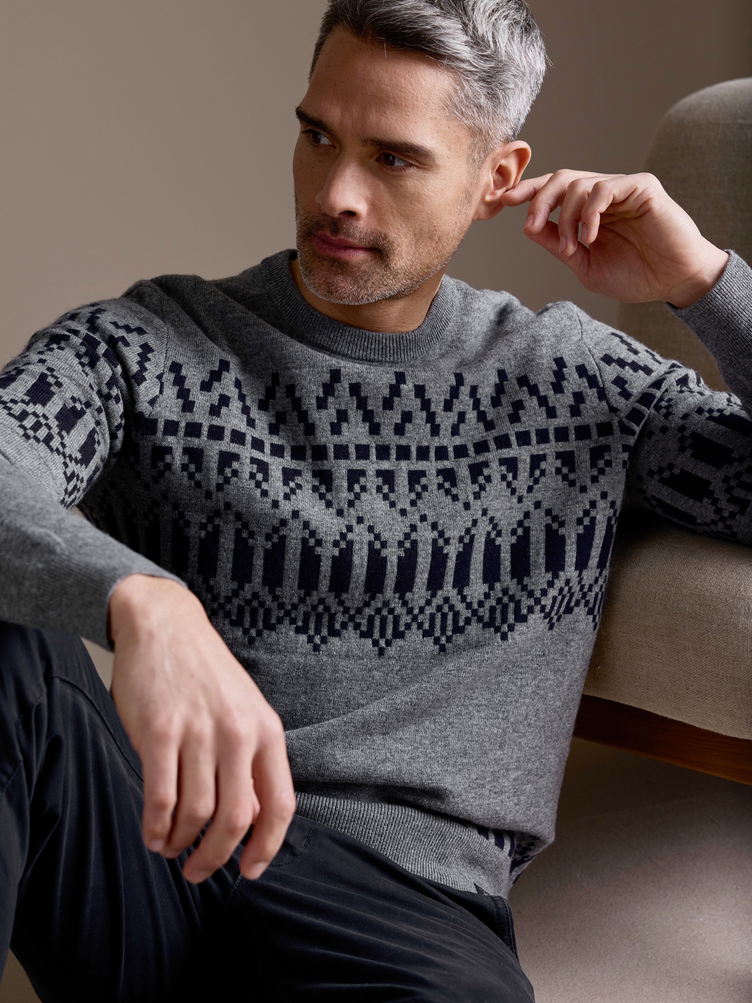 Image of LERROS Strickpullover "Herren Strickpullover, skandinavisch inspiriert"