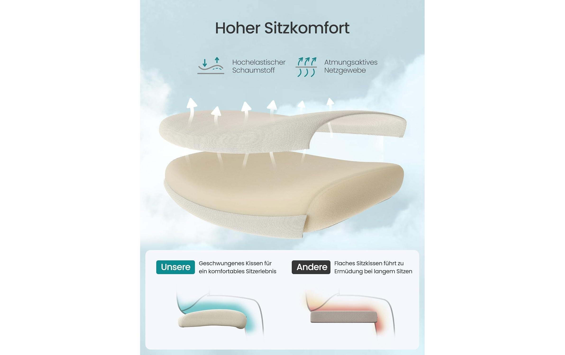 SONGMICS Chaise de bureau »mit verstellbarer Lendenstütze und Kopfstütze« ()