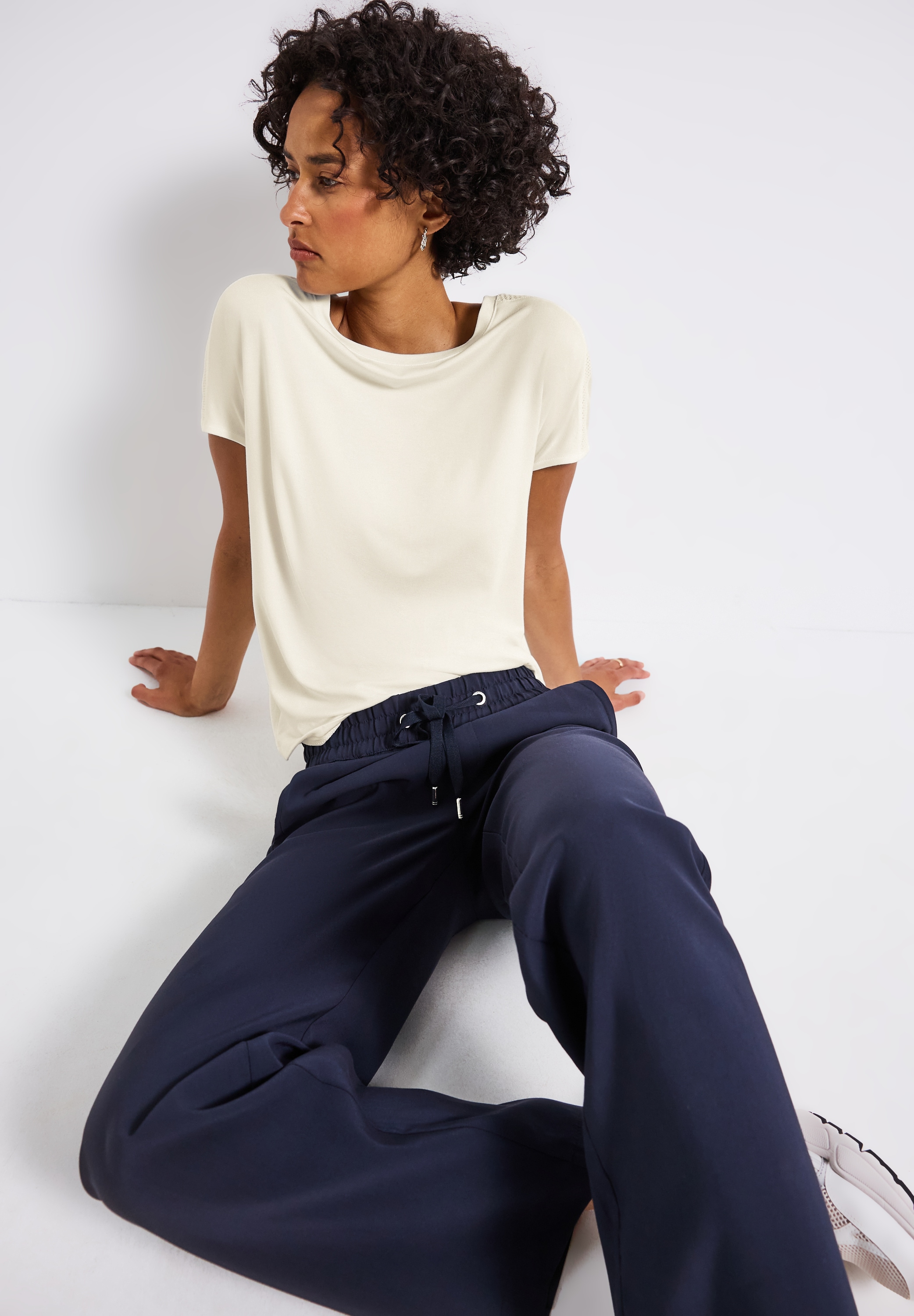 STREET ONE Shirttop, mit Mesh-Detail