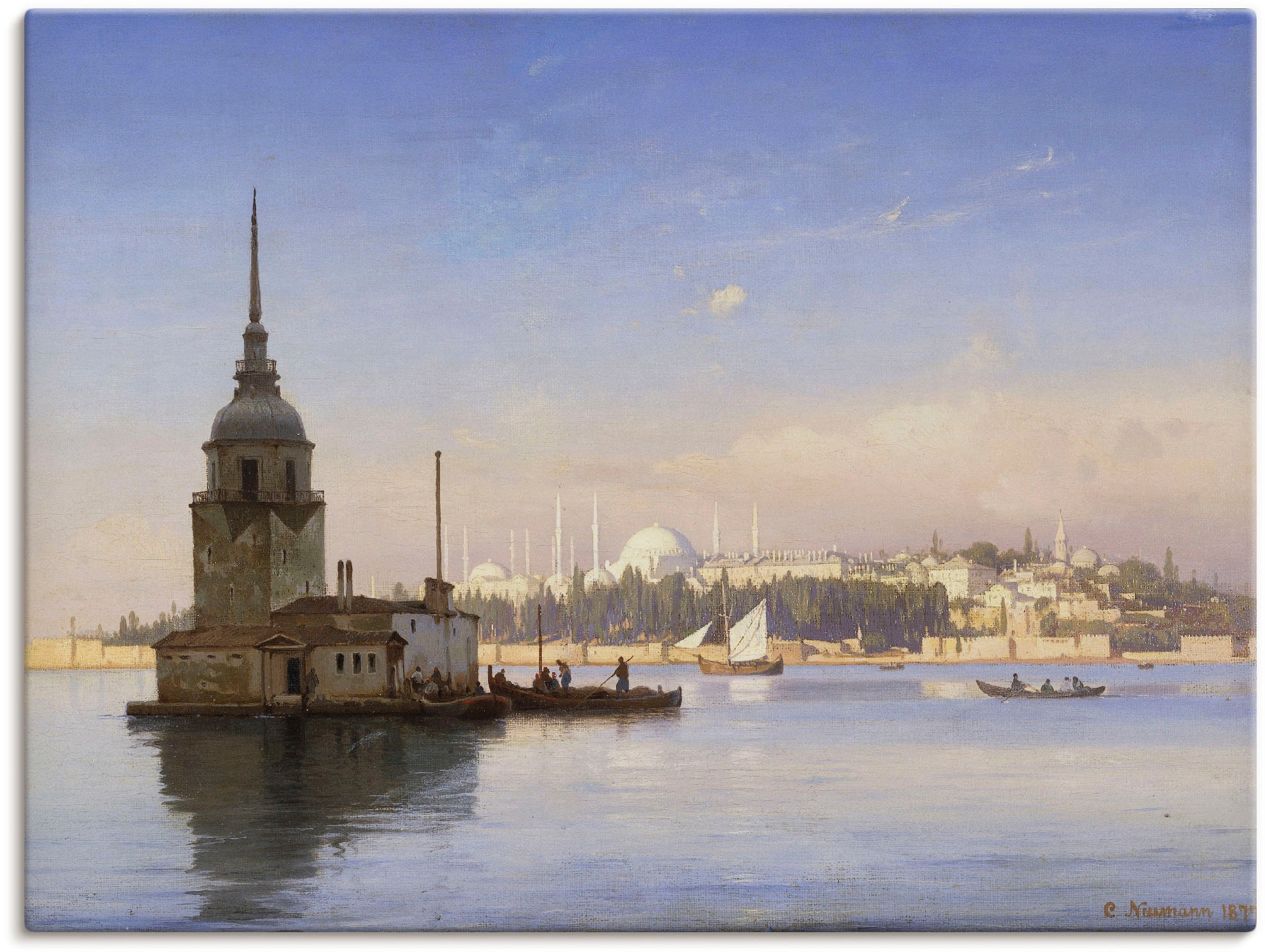 Image of Artland Wandbild »Der Leanderturm (Mädchenturm)«, Gewässer, (1 St.), in vielen Grössen & Produktarten -Leinwandbild, Poster, Wandaufkleber / Wandtattoo auch für Badezimmer geeignet bei Ackermann Versand Schweiz