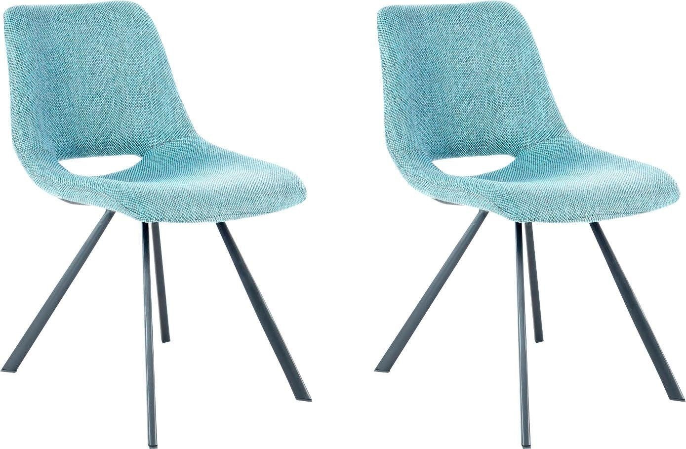 Kayoom Chaise »Josephine 325 2er-Set , zeitloses Design, mit geometrischer Aussparung« (Set) 2 cuispflegeleicht, schlicht, weiche Polsterung für angenehmes Sitzgefühl